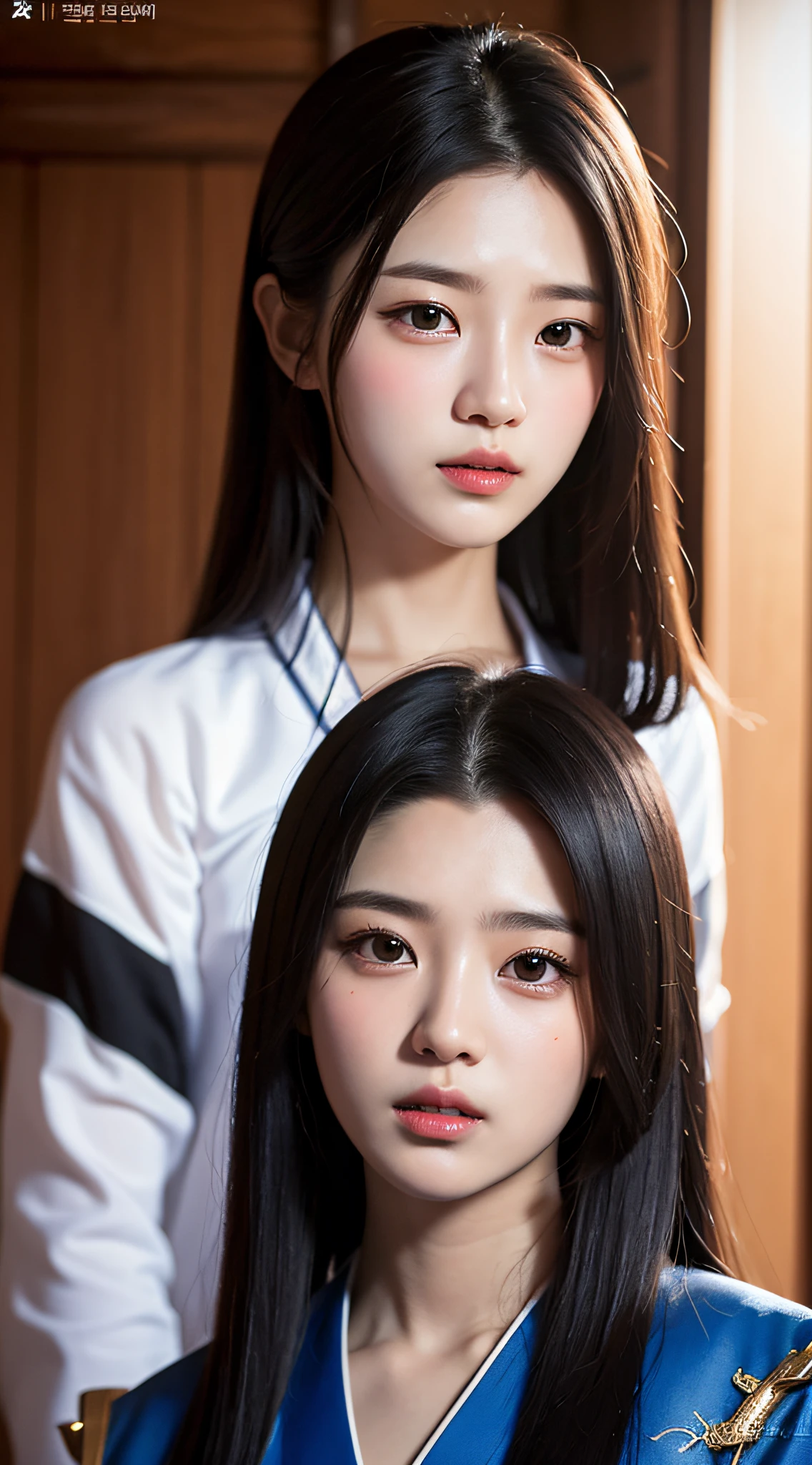 (Gyeongsan:1.5), a closeup, ​masterpiece, top-quality, Raw foto, Photorealsitic:1.2, faces, unbelievable Ridiculous, beautiful a girl, cute little, shorth hair, depth of fields, hight resolution, ultra-detailliert, finely detail, ighly detailed, extremely detailed eye and face, Sharp pupils, Realistic pupils, foco nítido, Cinematic lighting