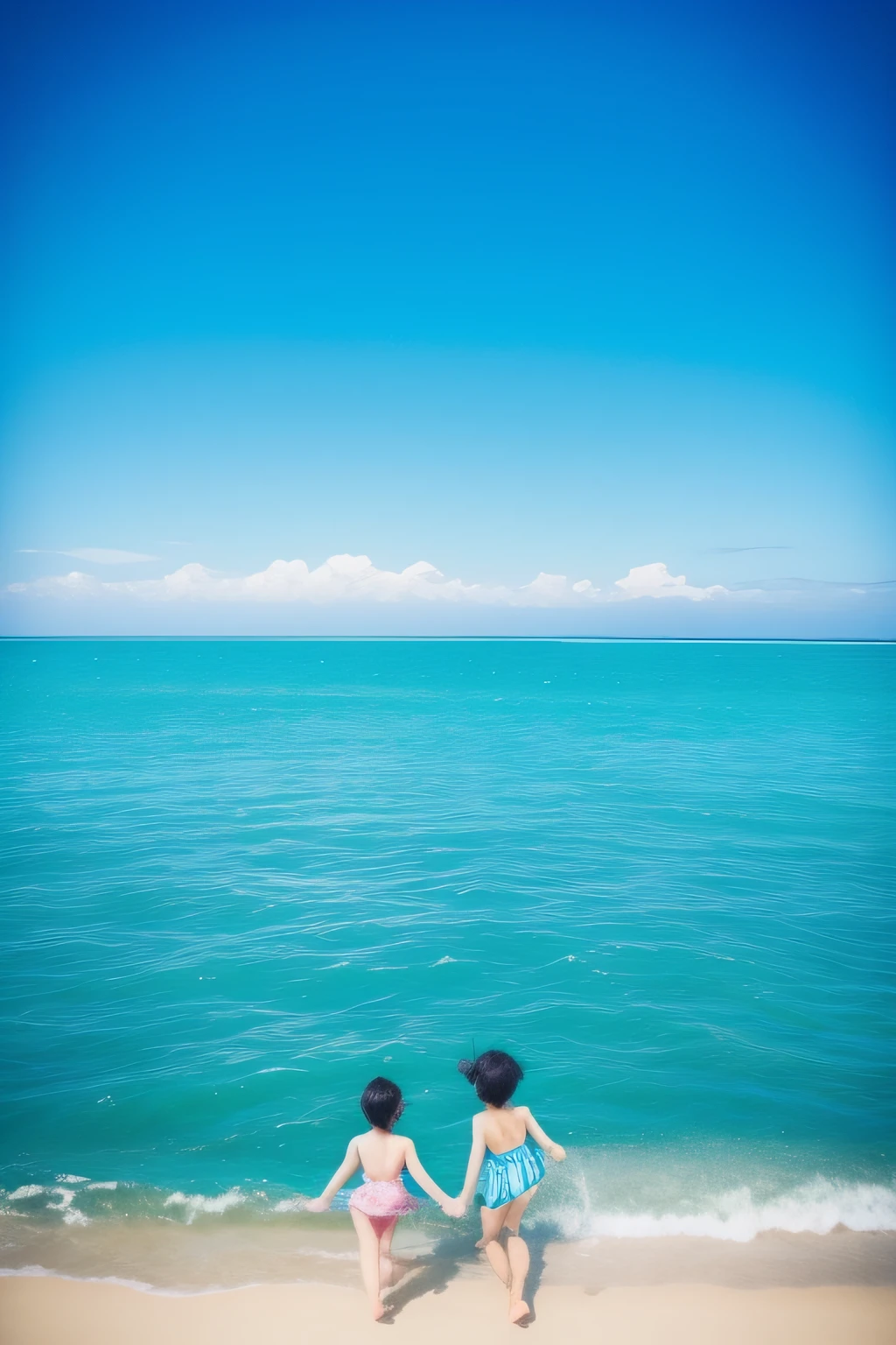 Let's go to the sea、let's play together、夏天、A delightful、Sea of Japan、summer vacation、femele、