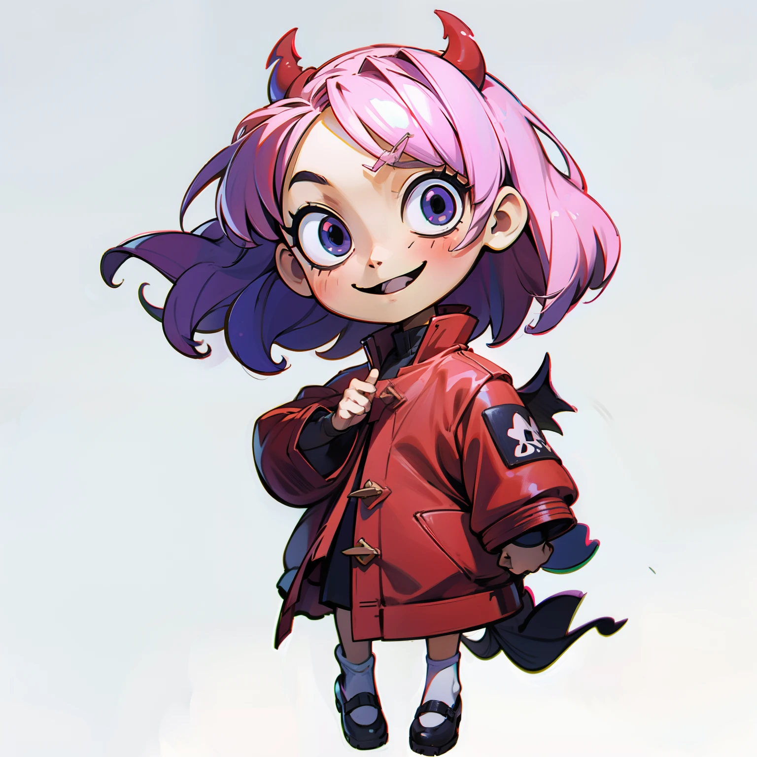 masutepiece, Best Quality, Full body shot, No background, White background, Followers of the Devil, chibi