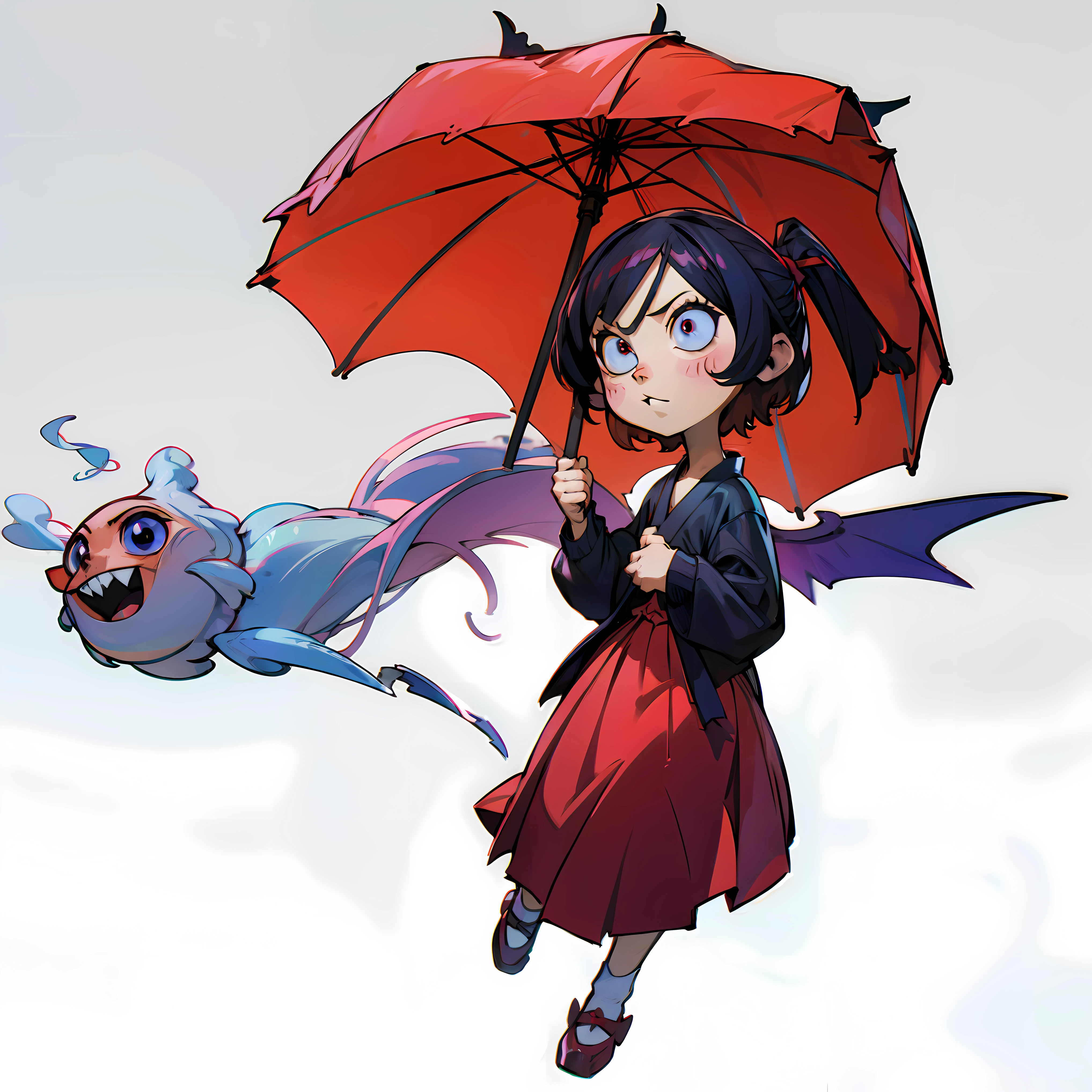 masutepiece, Best Quality, Full body shot, No background, White background, Followers of the Devil, chibi