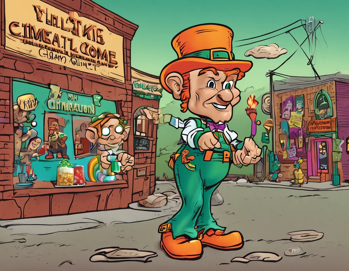 3 head body Game Characters Leprechaun girl with