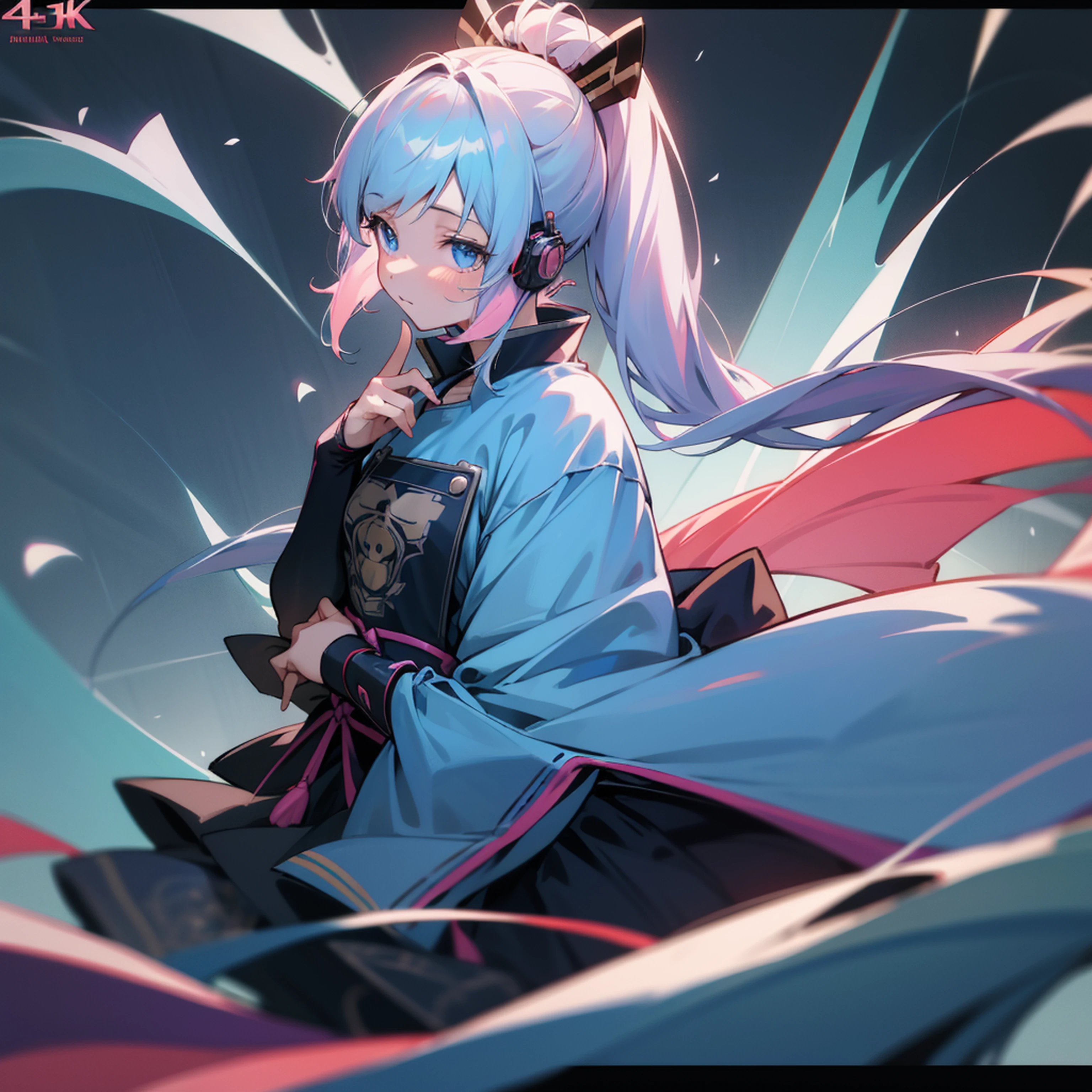 Anime style 4k,Best anime 4k wallpapers,Anime wallpaper 4k,Anime art wallpaper 8K,Anime art wallpaper 4k,Anime art wallpaper 4k,4K comic wallpaper,1girl solo,solid color backdrop,4K at night,Housewear,In the room,Make a phone call with your headphones on