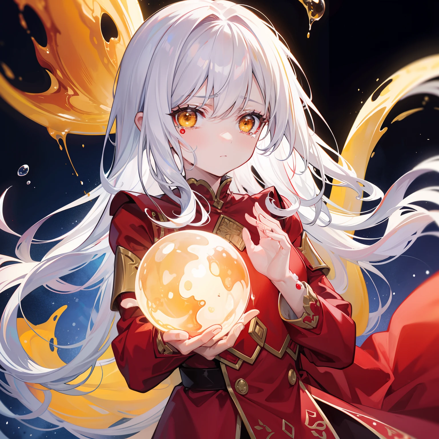 Made of passionate and weird pieces of flesh and blood、An extremely special yellow blood and tears alien life form composed of blood droplets and flesh droplets of ice cubes