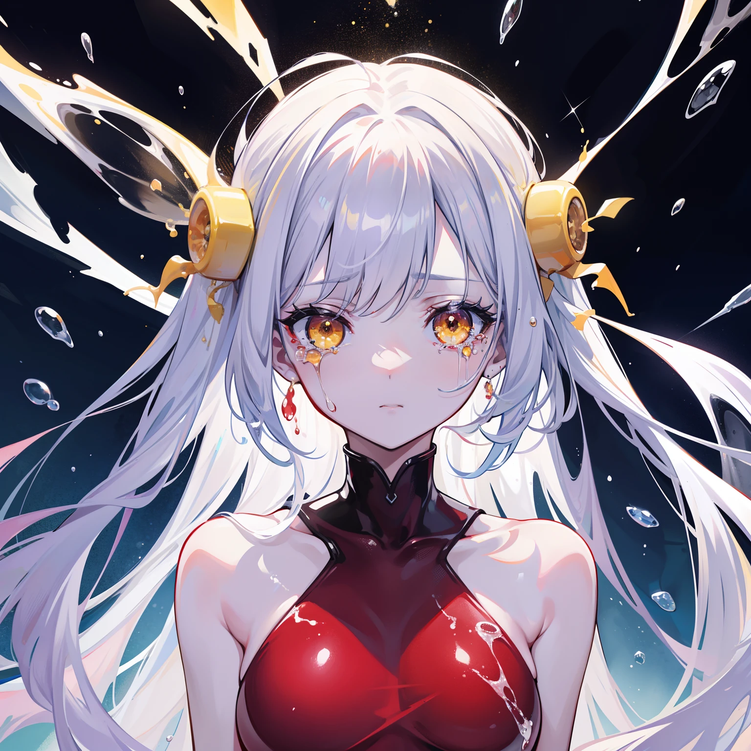Made of passionate and weird pieces of flesh and blood、An extremely special yellow blood and tears alien life form composed of blood droplets and flesh droplets of ice cubes