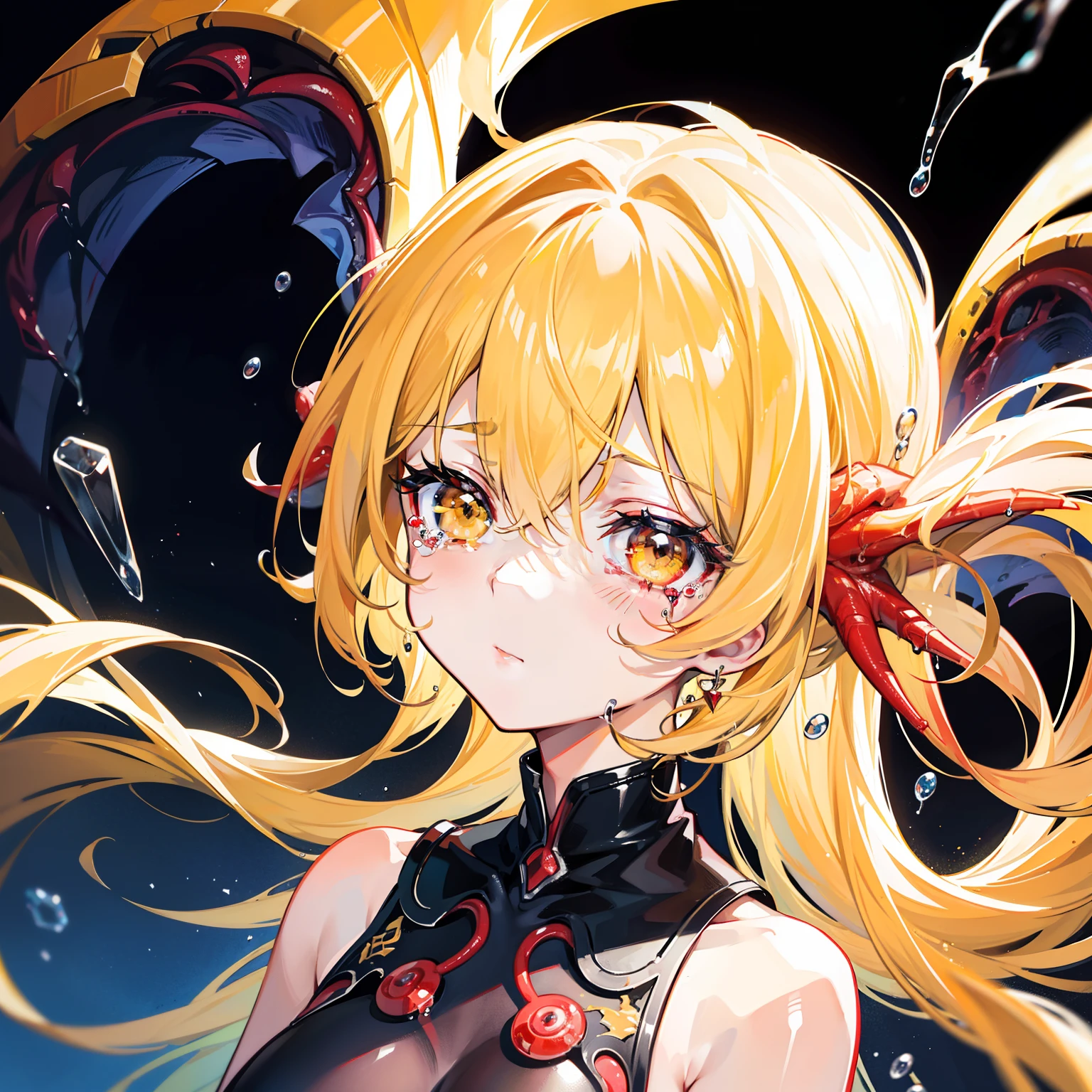Made up of passionate and weird pieces of flesh and blood、An extremely special yellow blood and tears alien life form,Consists of drops of flesh with drops of blood and ice