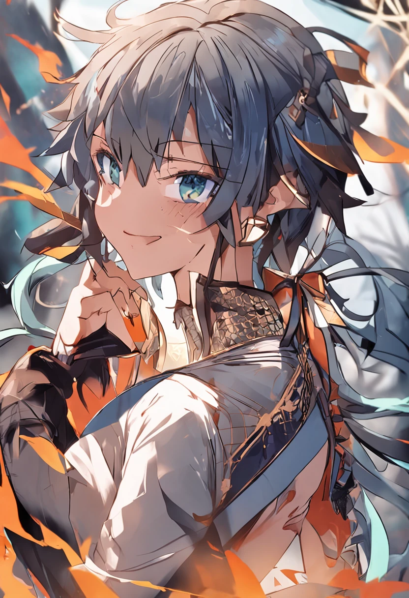 Kizi， Single， top-quality， fullbody naked， big breasts beautiful， prette， Radiant hair，big cleavage breasts， short detailed hair， tmasterpiece