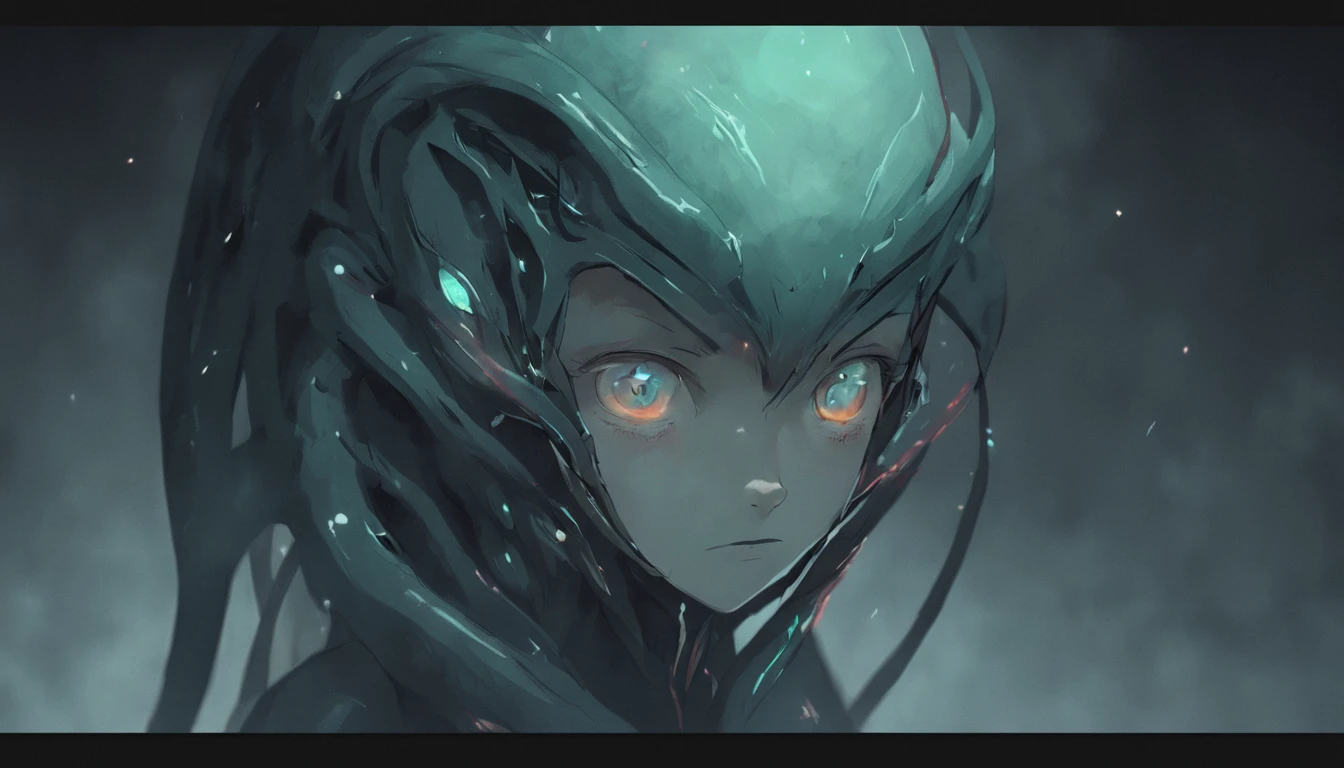Alien invasion,eerie,head portrait,Close-up,of a real,Facial features are carefully depicted,Realistic skin texture,Dark style,depth of fields,high light,Real light,Ray traching,oc rendered,Hyper-realistic,best qualtiy,8K,Works of masters,super-fine,Detailed pubic hair,Correct anatomy,sharp focus on eyes,Bokeh,Facial features are carefully depicted