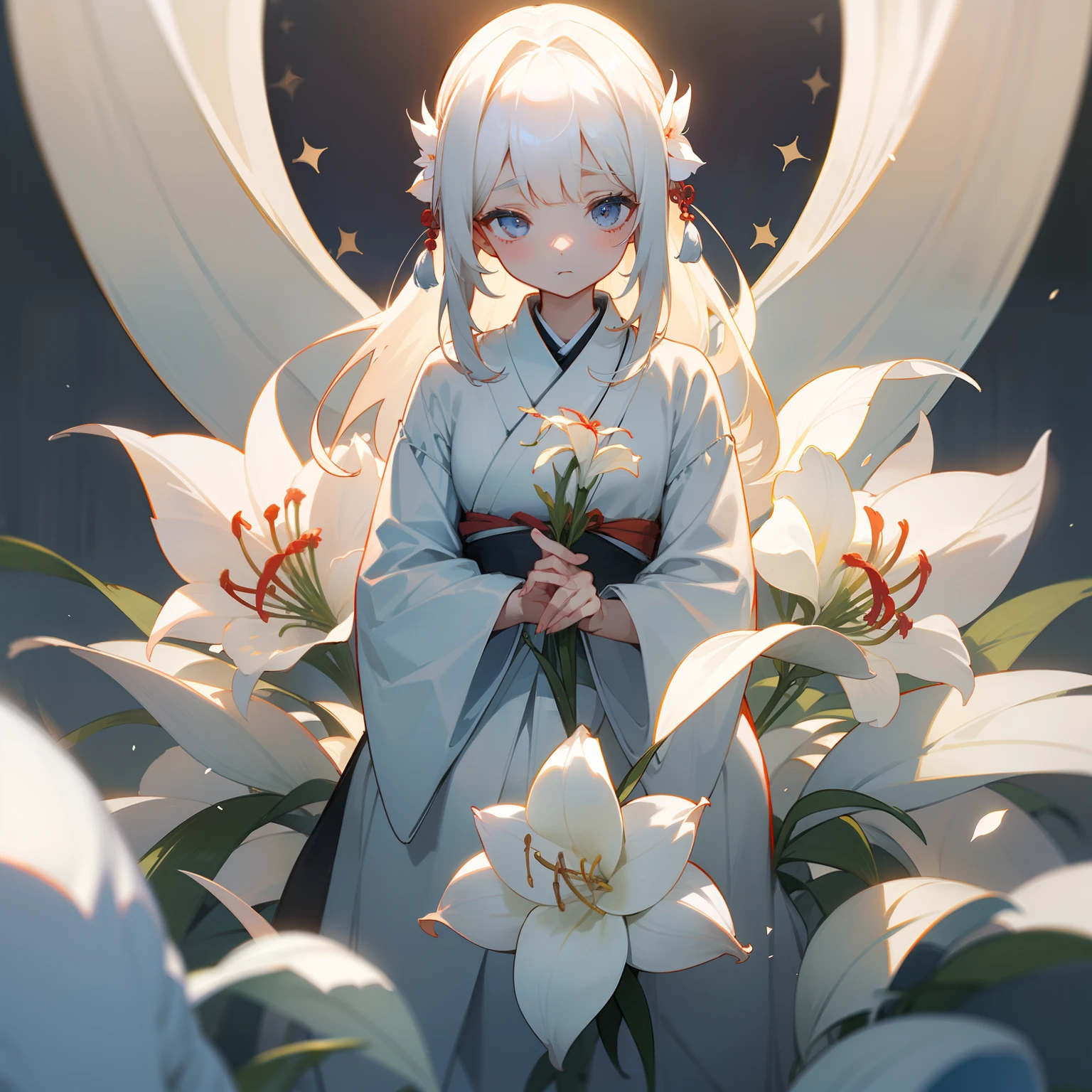 White amaryllis、Independence and strength、Mysterious and beautiful,、Sadness or loneliness、Japanese dress、Shyness、Shine beautifully