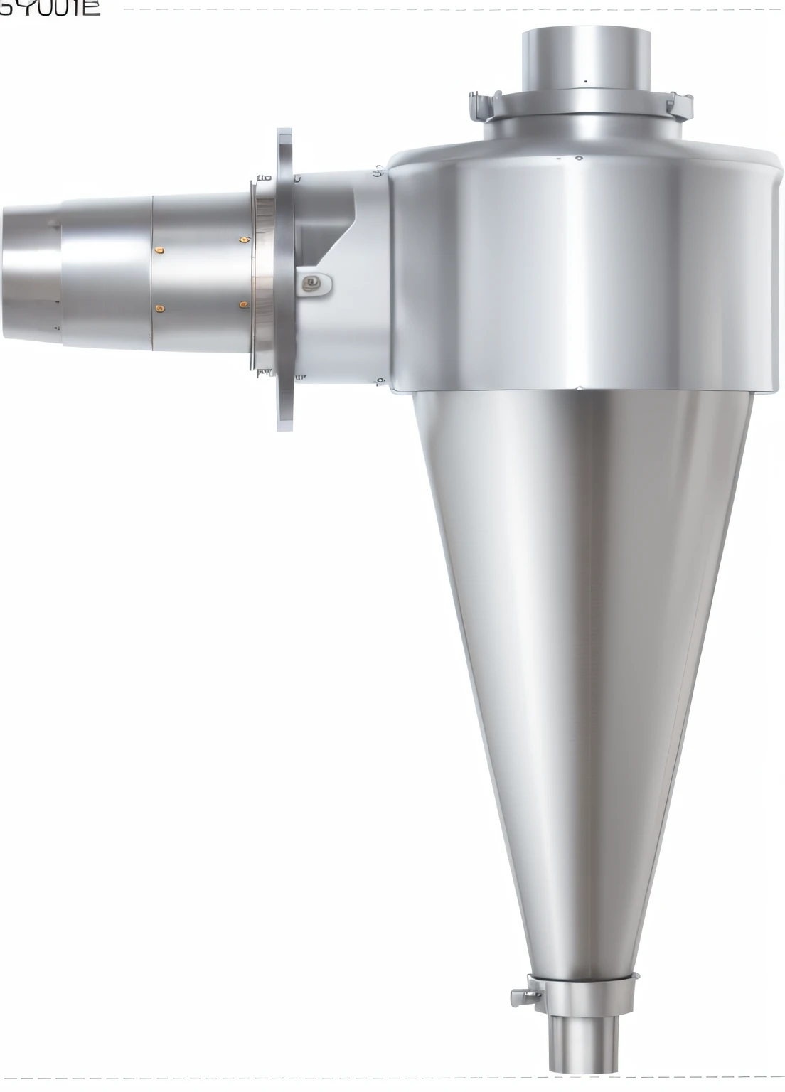 Cyclone dust collector,Main view,metallic luster
