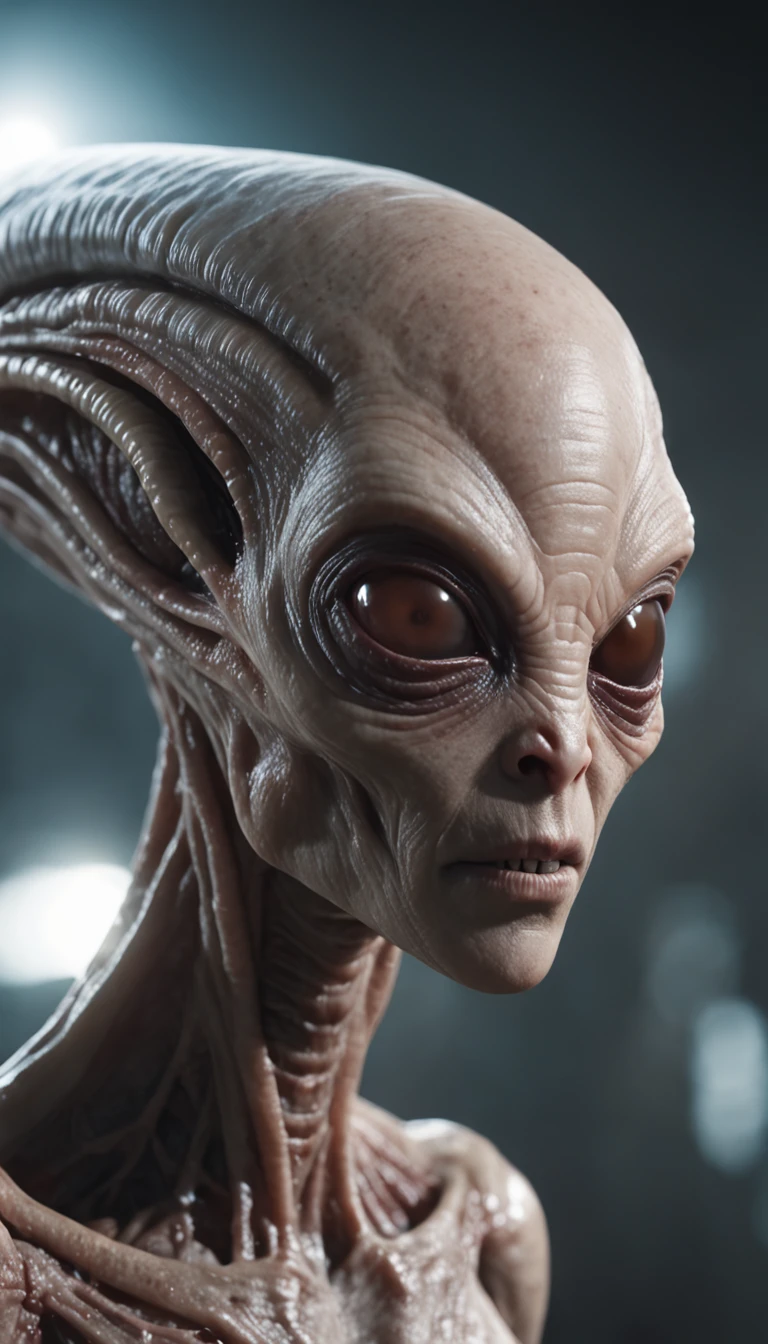 Alien invasion,eerie,tosen,Blood,The city was destroyed,of a real,Facial features are carefully depicted,Realistic skin texture,Dark style,depth of fields,high light,Real light,Ray traching,oc rendered,Hyper-realistic,best qualtiy,8K,Works of masters,super-fine,Detailed pubic hair,Correct anatomy,sharp focus on eyes,Bokeh,Facial features are carefully depicted