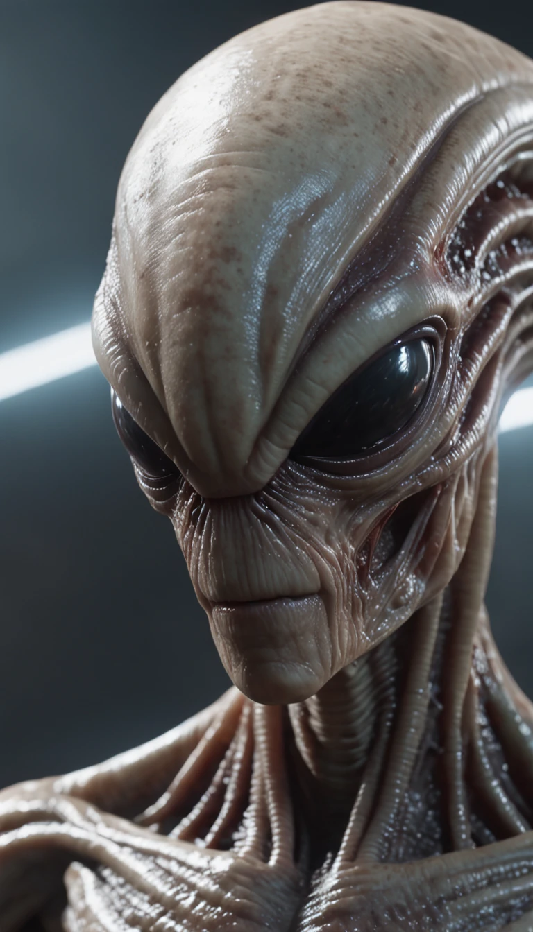 Movie Alien，eerie，tosen，Blood，The city was destroyed，of a real，Facial features are carefully depicted，Realistic skin texture，Dark style，depth of fields，high light，Real light，Ray traching，oc rendered，Hyper-realistic，best qualtiy，8K，Works of masters，super-fine，Detailed pubic hair，Correct anatomy，sharp focus on eyes，Bokeh，Facial features are carefully depicted