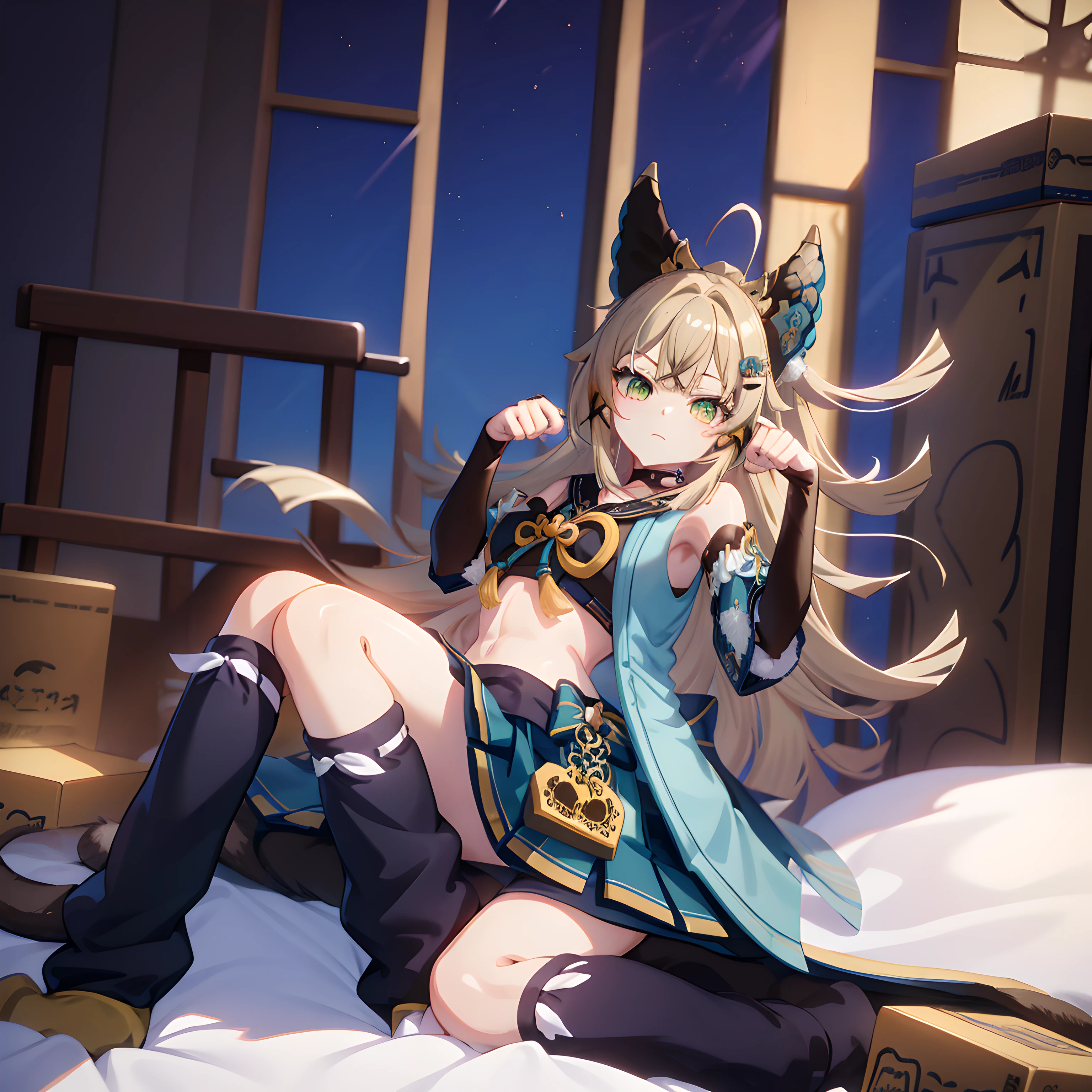 Anime style 4K,Best anime 4k wallpapers,Anime wallpaper 4K,Anime art wallpaper 8k,Anime art wallpaper 4k,Anime art wallpaper 4k,4K comic wallpaper,1girl solo,solid color backdrop,4K at night,Housewear,In the room,Make a call with a headset on,Hold your legs with both hands