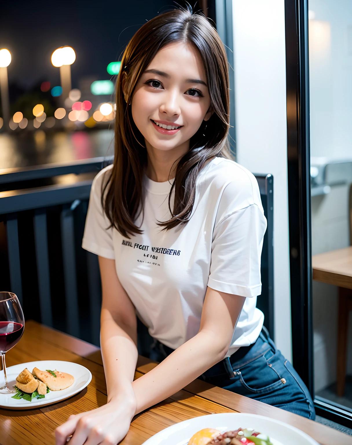 Change to a plain T-shirt。