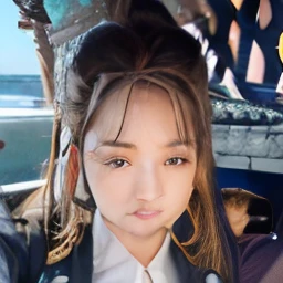 (Best quality, 8k, 32k, Masterpiece, UHD:1.2), (realistic:1.5), (masterpiece, Extremely detailed CG unity 8k wallpaper, best quality, highres:1.2), (ultra detailed, UHD:1.2), Photo of extremely cute and beautiful Japanese woman, (chestnut long wavy hair:1.2), adult, (detailed beautiful girl:1.4), best quality, woman, adult, (detailed US air-force pilot captain uniform:1.3), (white pilot captain shirt:1.3), (black high-waist shorts:1.3), (Beautiful night US air force base view background:1.2), embarrassed laughing:1, looking at viewer, facing the viewer, ((perfect female body)), (narrow waist:1.2), (upper body image:1.3), slender, abs, (large breasted:1.25), frame the head, wind, dynamic pose, cinematic light, back light, detailed clothes, perfect anatomy, perfect proportion, detailed human body,