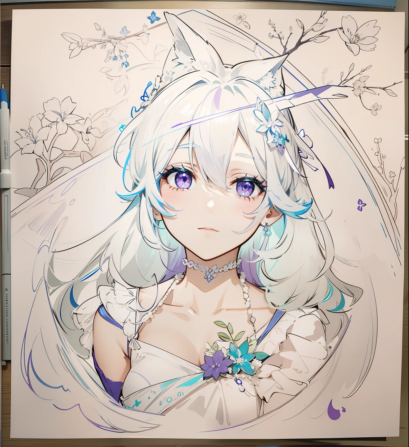 Coloring blue-purple tones