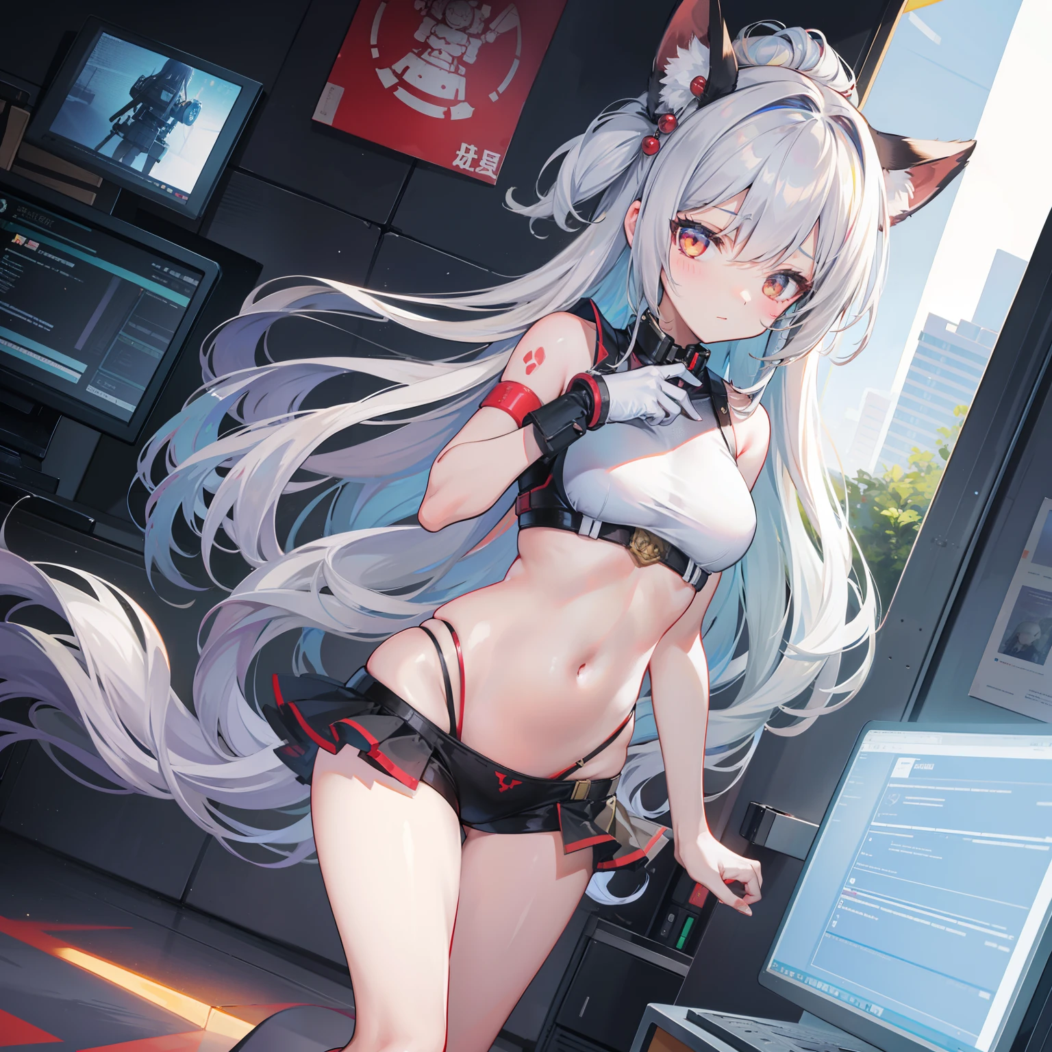 Gatling nuclear missile Bodhisattva,A cute girl