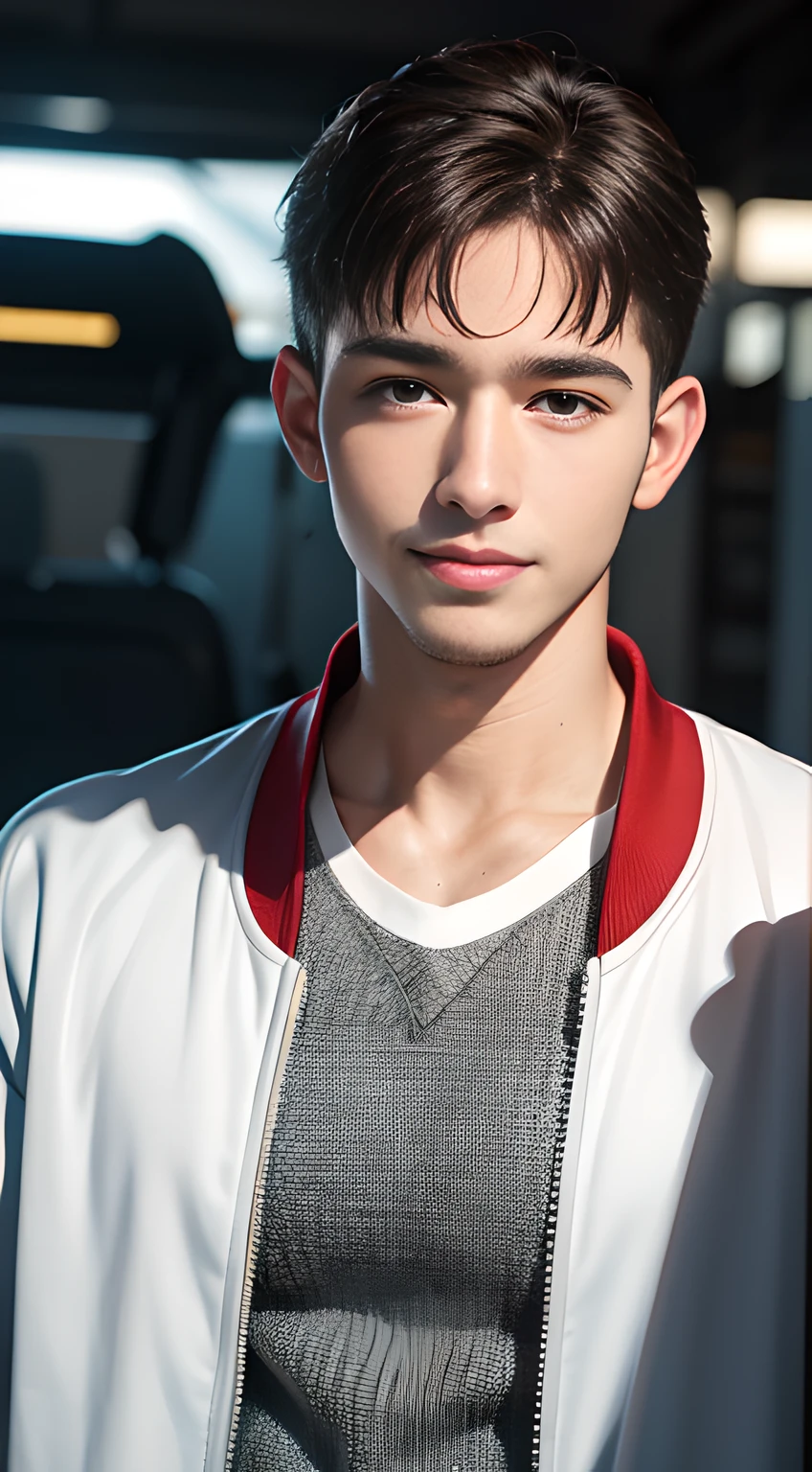 ((Men only)), (head shot), (face only), (look straight), (handsome muscular man in his 20s), (wearing a varsity jacket), (letterman jacket), (American casual style), (Chris Redfield), (Mischievous smile), (detaile: 1 in 1), Natural muscles, HIG quality, beautidful eyes, (Detailed face and eyes), (Face、: 1 / 2), Noise, Real Photographics、... .................................................................................................................PSD, Sharp Focus, High resolution 8K, realisitic & Professional Photography, 8K UHD, Soft lighting, High quality, Film grain, FujifilmXT3