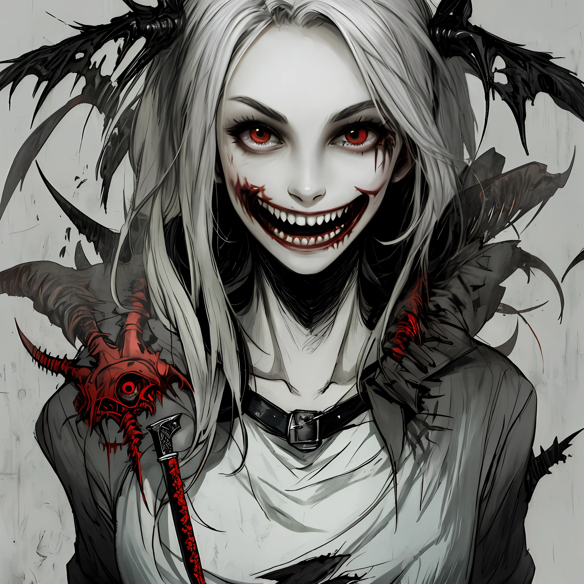 Horror, blood and gore, fangs, abyss, insanity