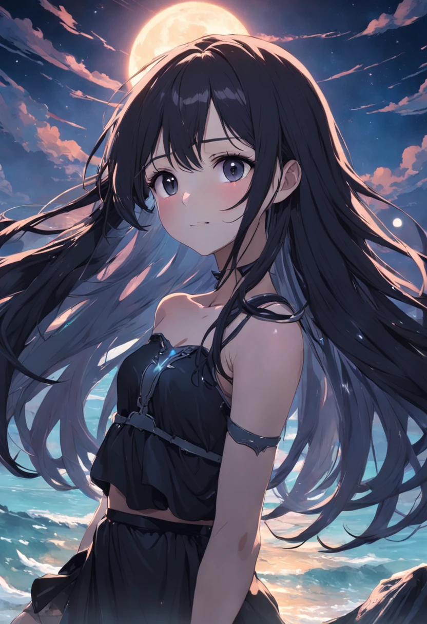 anime girl with long hair and a black dress posing for a picture, sayori, Cute girl anime visual, anime moe art style, taking off her dress, anime girl weaAlsog a black dress, pretty anime girl, (anime girl), cute anime girl, Cute anime wife in a nice dress, attractive anime girl, beautiful anime girl, Also, Smooth anime CG art、Underwear fully visible、sexy