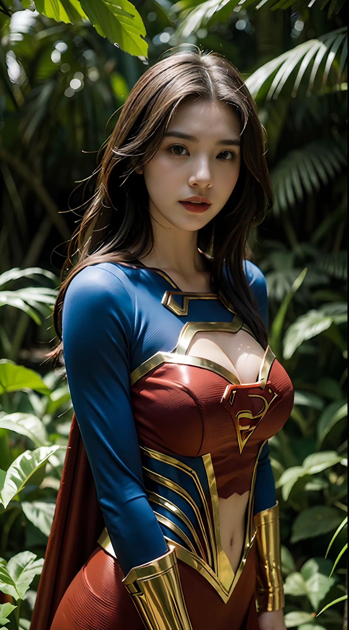 Woman body set large breasts、Supergirl costume,jungles