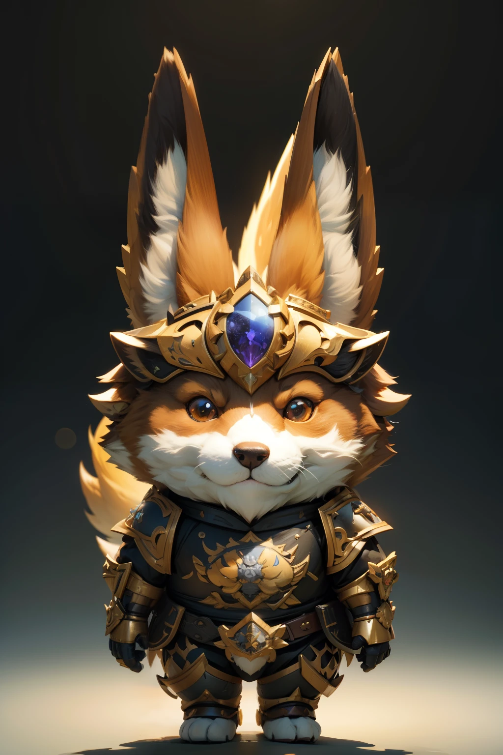 Super cute furry corgi warrior in armor、realisitic、4K、ultra-detailliert、 vray rendered、unrealengine、Mid-Journey Art Style