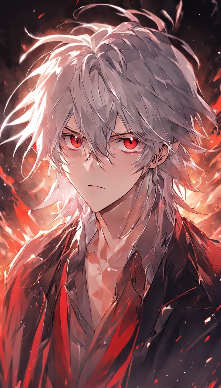Golden rabbit earrings,Red eyes,blond hairbl,Look up,Crescent earrings,Tsundere,Kaneki with happy red eyes swings his sword in the rain, Burst out of charm, 4k manga wallpapers, Anime style 4K, Blur the background to focus on the subject, Digitally realistic details, Showcase the art of delicate animation。Toothy smile,Tiger Tooth,seduct smile,Fluorescence,style of anime,high qulity,scars on eyes