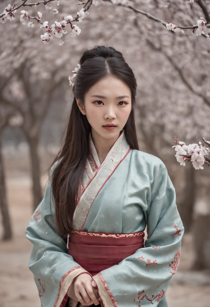 (Blurred foreground:A large number of plum blossoms and snow fell from the sky:1.8,),(Chinese Song Dynasty beauty skirts dancing),(anatomy correct,Korean star face,The hands and face are very delicate and clear),(Stand in the middle of a quaint courtyard,Plum tree,Chinese elements,Winter clothing),(wide angles,Ultra HD details,Masterpiece, hyper HD, Super detail, High details, Best quality, A high resolution, Award-Awarded, 8K),(Chinese premium color scheme,电影灯光)