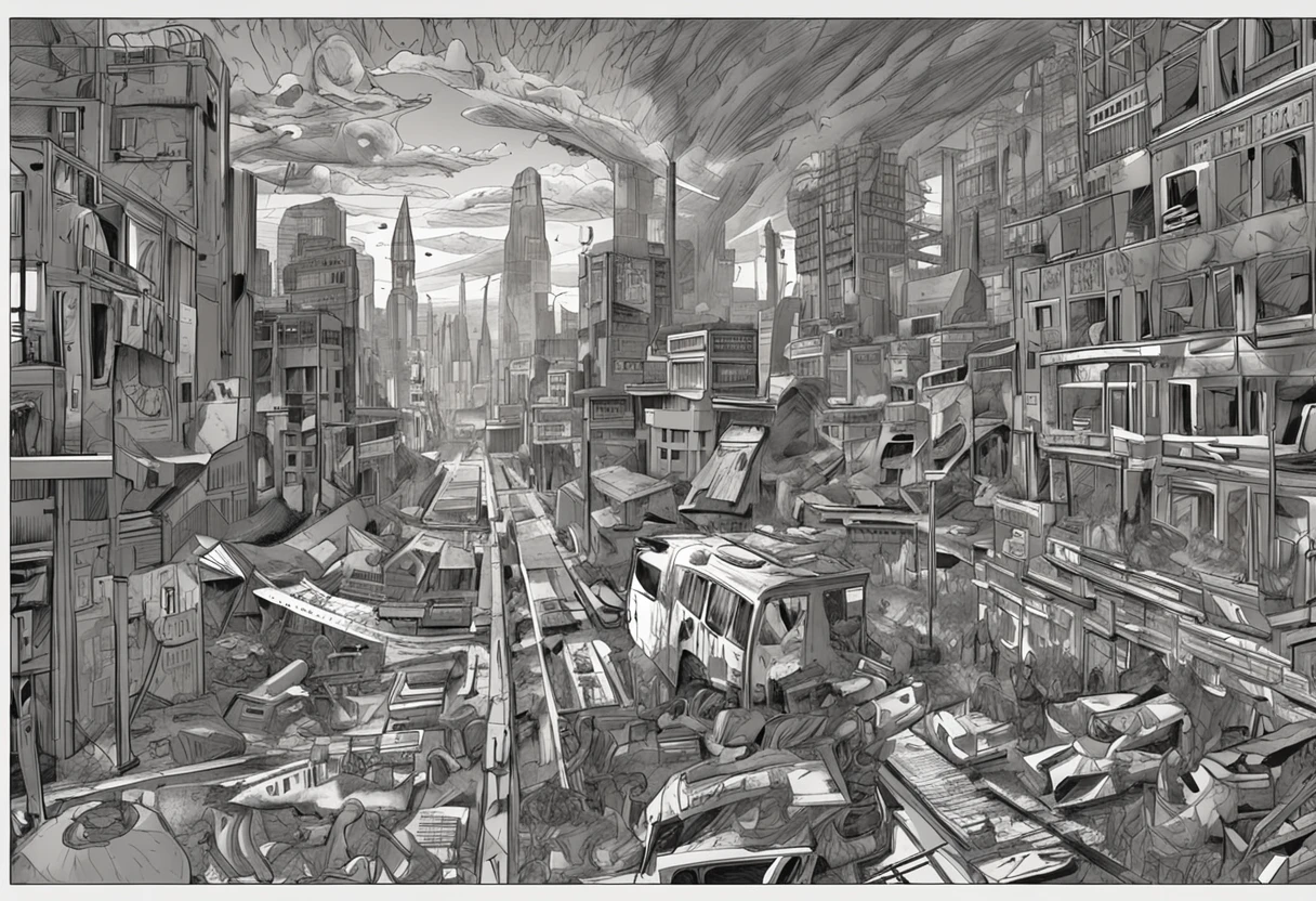 Invading aliens，uncanny，Inhuman appearance，Murderous，Full body like，combats，The city was destroyed，of a real，Facial features are carefully depicted，Realistic skin texture，Dark style，depth of fields，high light，Real light，Ray traching，oc rendered，Hyper-realistic，best qualtiy，8K，Works of masters，super-fine，Detailed pubic hair，Correct anatomy，sharp focus on eyes，Bokeh，Facial features are carefully depicted