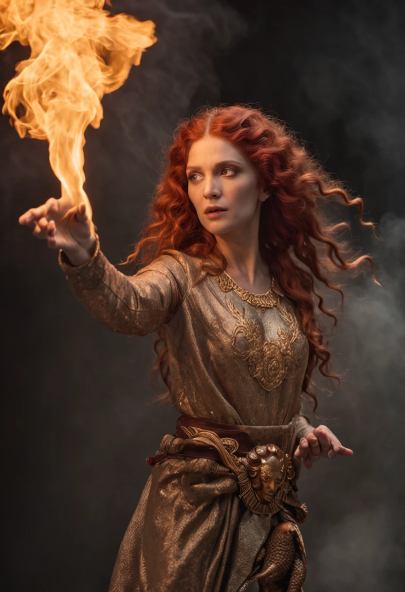 Medusa breathing fire