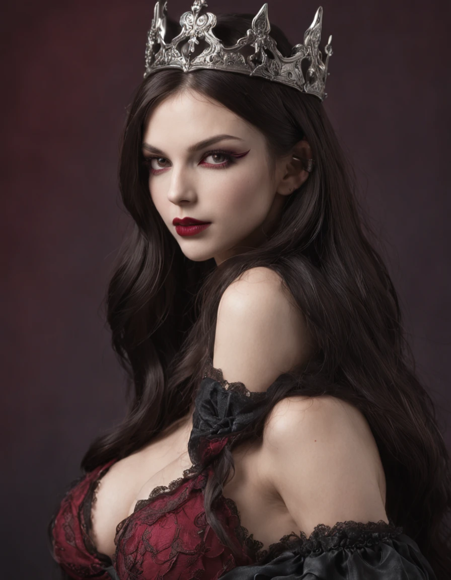 NSFW, A girl with, Vampire Queen, (enormous breast:1.5), (SEX:1.2), (Orgasm:1.5)