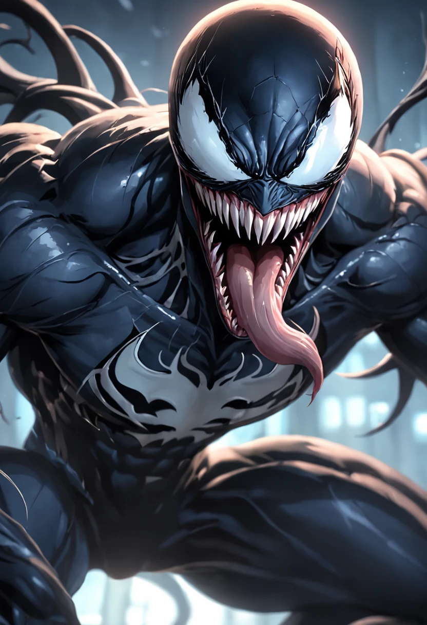 Moe Moe Venom Q Version,Marvel Venom,Corpo inteiro como,agachamento,Close-up,de um real,Facial features are carefully described,textura de pele realista,Estilo escuro,profundidade de campos,Luz alta,luz real,Traching de raias,oc renderizado,hyper-realistic,melhor qualidade,8k,Obras de mestres,super-fino,pelos pubianos detalhados,anatomia correta,sharp focus on eyes,Bokeh,Facial features are carefully described, 16k, UHD, best possible quality, ((ultra detalhado):1), best possible resolution, Motor Unreal 5, fotografia profissional, perfeito_Hands, (perfeito_Dedos:1)