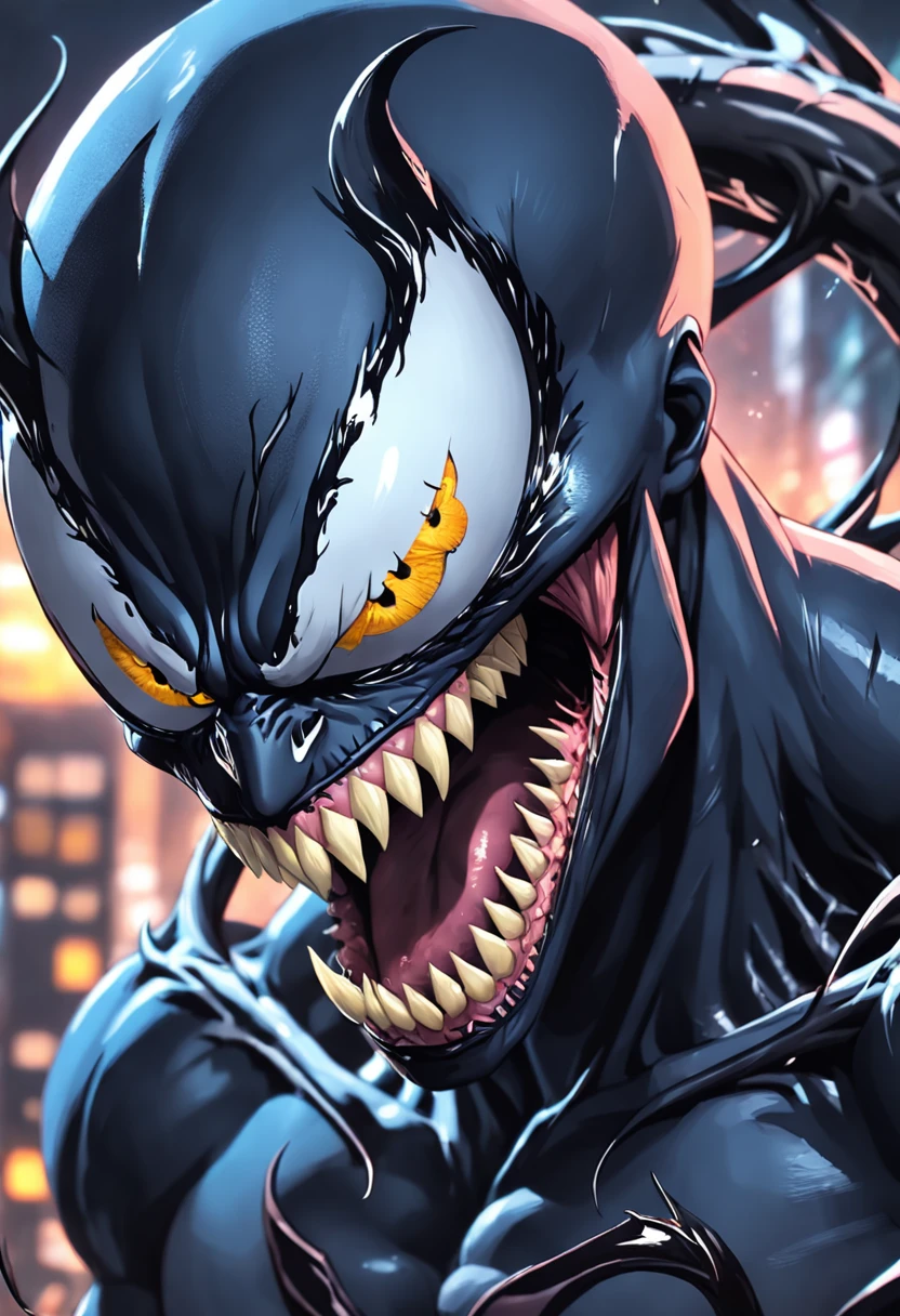 Moe Moe Venom Q Version，Marvel Venom，Corpo inteiro como，agachamento，Close-up，de um real，Facial features are carefully described，textura de pele realista，Estilo escuro，profundidade de campos，Luz alta，luz real，Traching de raias，oc renderizado，hyper-realistic，melhor qualidade，8k，Obras de mestres，super-fino，pelos pubianos detalhados，anatomia correta，sharp focus on eyes，Bokeh，Facial features are carefully described,  16k, UHD, best possible quality, ((ultra detalhado):1), best possible resolution, Motor Unreal 5, fotografia profissional, perfeito_Hands, (perfeito_Dedos:1)