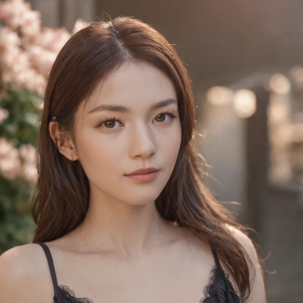 ，masutepiece, Best Quality，8K, 超A high resolution，Real Lights and Shadows，（Realiy，realisticlying)，(beautidful eyes:1.2，Look into the camera)，True skin texture，summer clothing，High-end luxury and beautiful environment，Scenic beauty，the night:1.5，Look: river，standing on a bridge