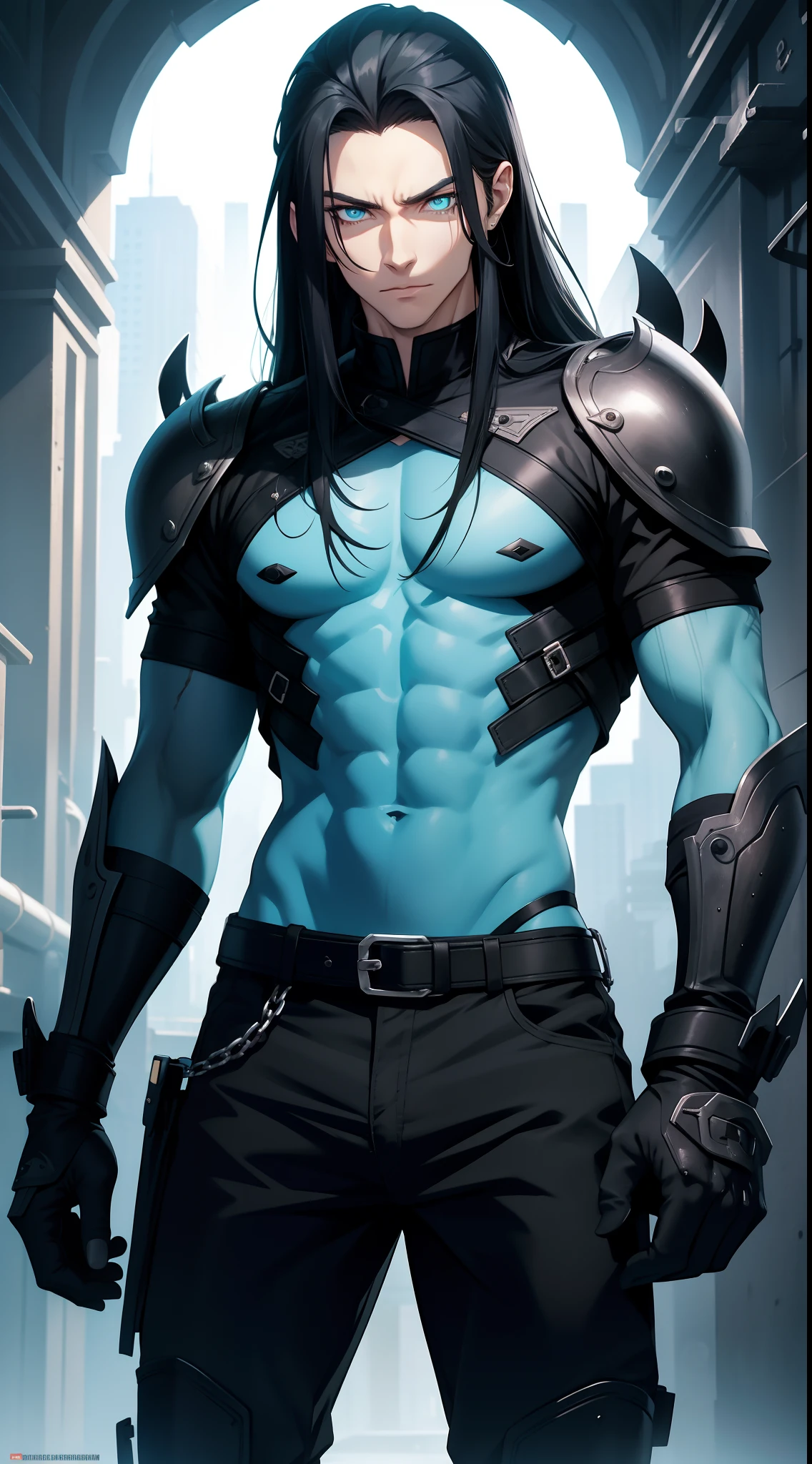 (masterpiece, best quality), 1male wearing micro thong  ((black micro-thong:dragon_pattern_design_thong)), bio-luminescent_water_world, wide angle, athletic male_body, shinny_skin, shirtless, flat chest, silver eyes, green hair styled in spikes, big mane, determined expression, small waist, broad chest, muscular, illustration, watercolor, ink sketch, ((extremely detailed, extremely detailed legs, extremely detailed arms, extremely detailed face, perfectly detailed eyes, perfectly detailed anatomy))