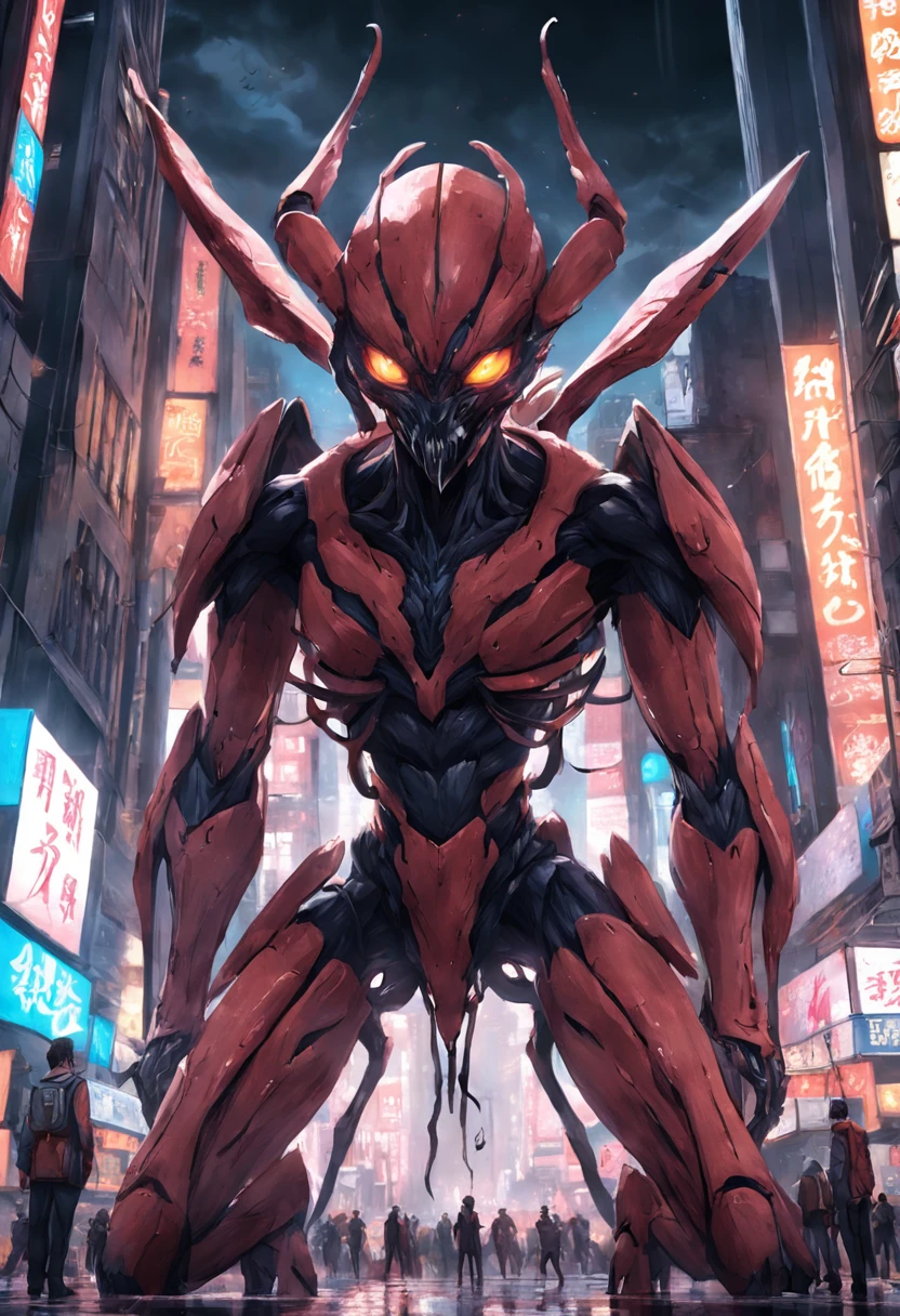 Cinematic graphics，Invading aliens，Invasive insects，8 legs，uncanny，blood vess，，Murderous，Full body like，combats，The city was destroyed，of a real，Facial features are carefully depicted，Realistic skin texture，Dark style，depth of fields，high light，Real light，Ray traching，oc rendered，Hyper-realistic，best qualtiy，8K，Works of masters，super-fine，Detailed pubic hair，Correct anatomy，sharp focus on eyes，Bokeh，Facial features are carefully depicted
