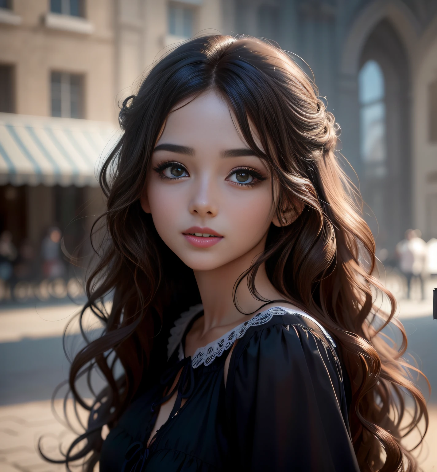 High resolution, HD quality, beauty, big wavy hair, beautiful and delicate eyes, straight and delicate nose, perfect and detailed mouth shape