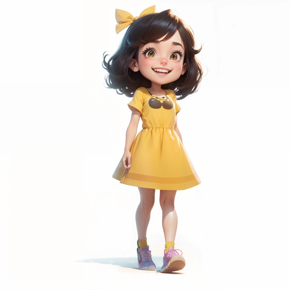 character, Estilo dos desenhos animados da Pixar, garota, correndo feliz