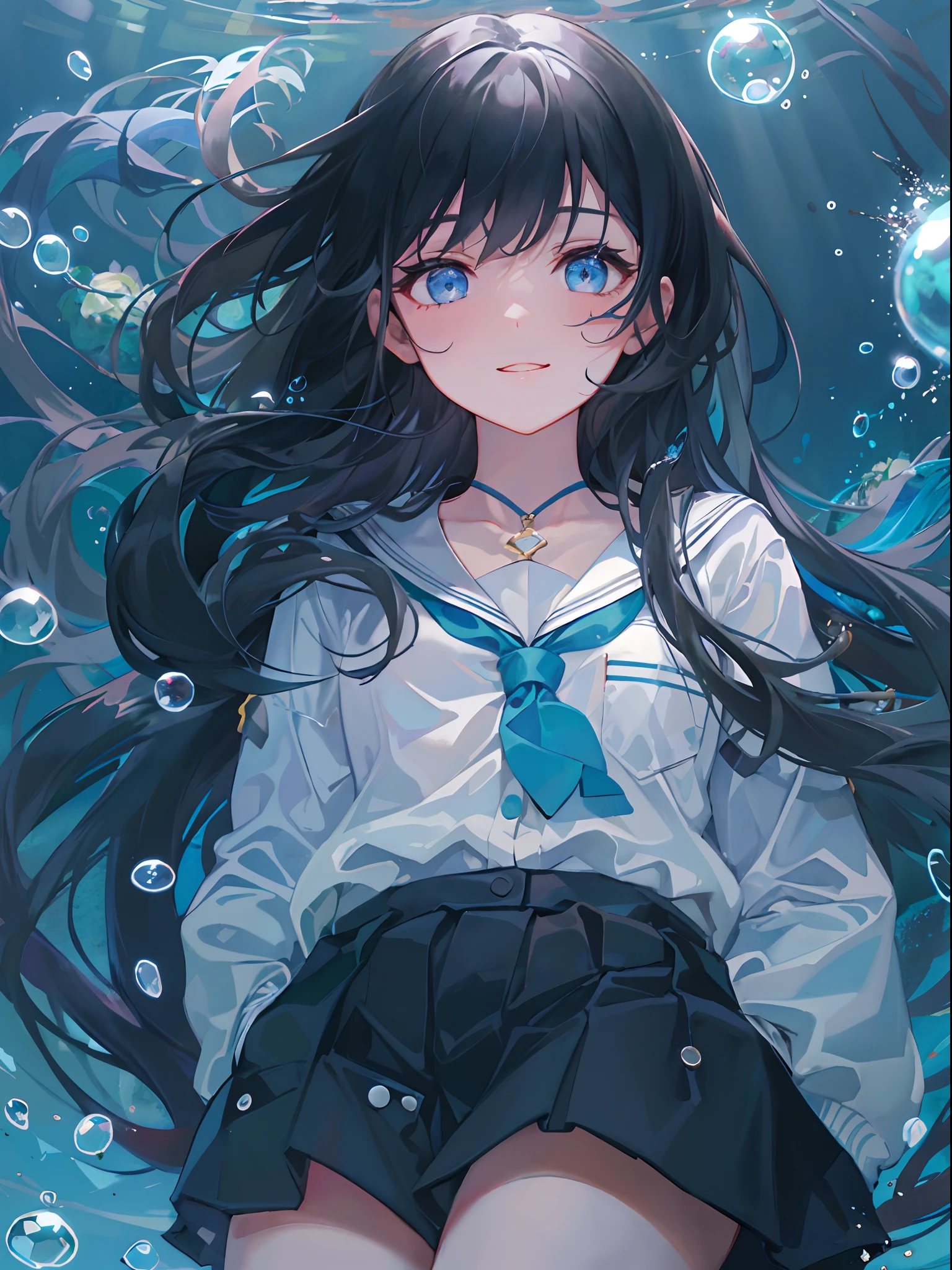 White clothes sleeves、Covering hands