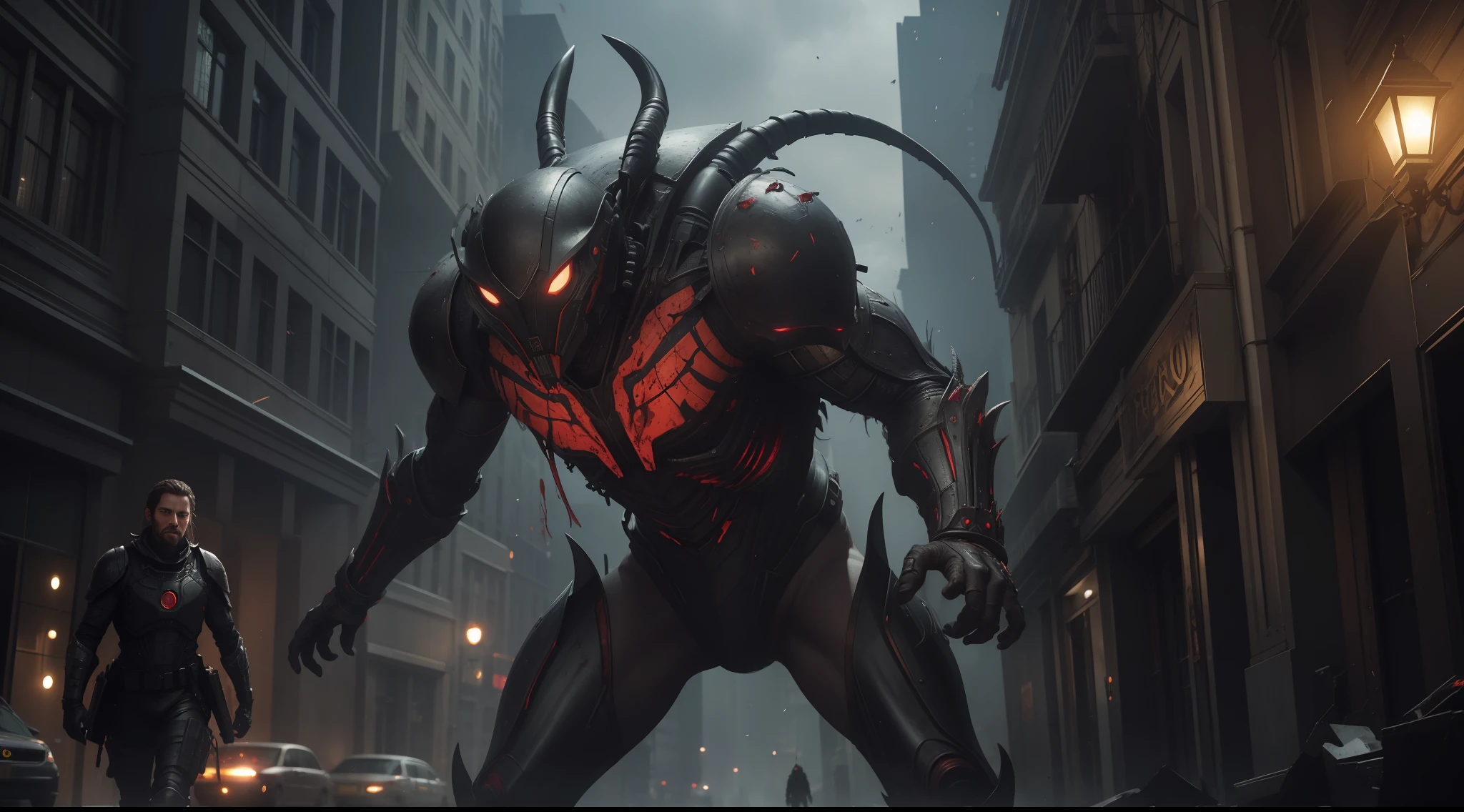 Invading aliens,Invasive insects,8 legs,uncanny,blood vess,,Murderous,Full body like,combats,The city was destroyed,of a real,Facial features are carefully depicted,Realistic skin texture,Dark style,depth of fields,high light,Real light,Ray traching,oc rendered,Hyper-realistic,best qualtiy,8K,Works of masters,super-fine,Detailed pubic hair,Correct anatomy,sharp focus on eyes,Bokeh,Facial features are carefully depicted