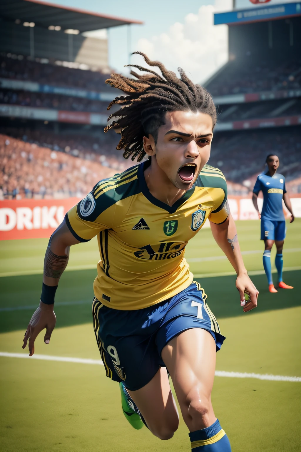 desenhe uma imagem para o canal do youtube Goles y Gritos. Ele fala sobre futebol