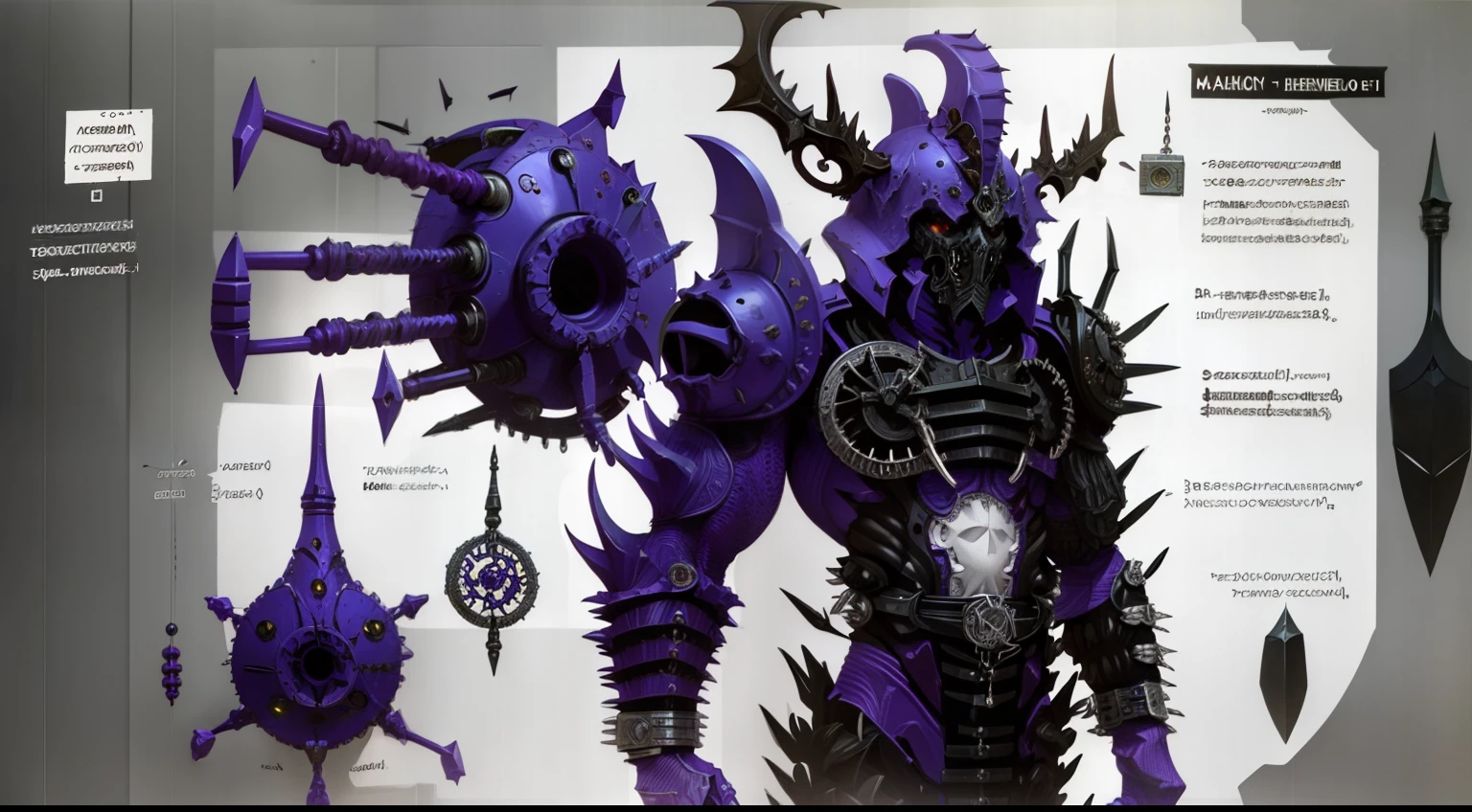 3 time travel instruments(makina),A super alchemy artifact made by ancient demons(makina),Complex machines of powerful evil,Long black thorns(No Man,There is no human body)