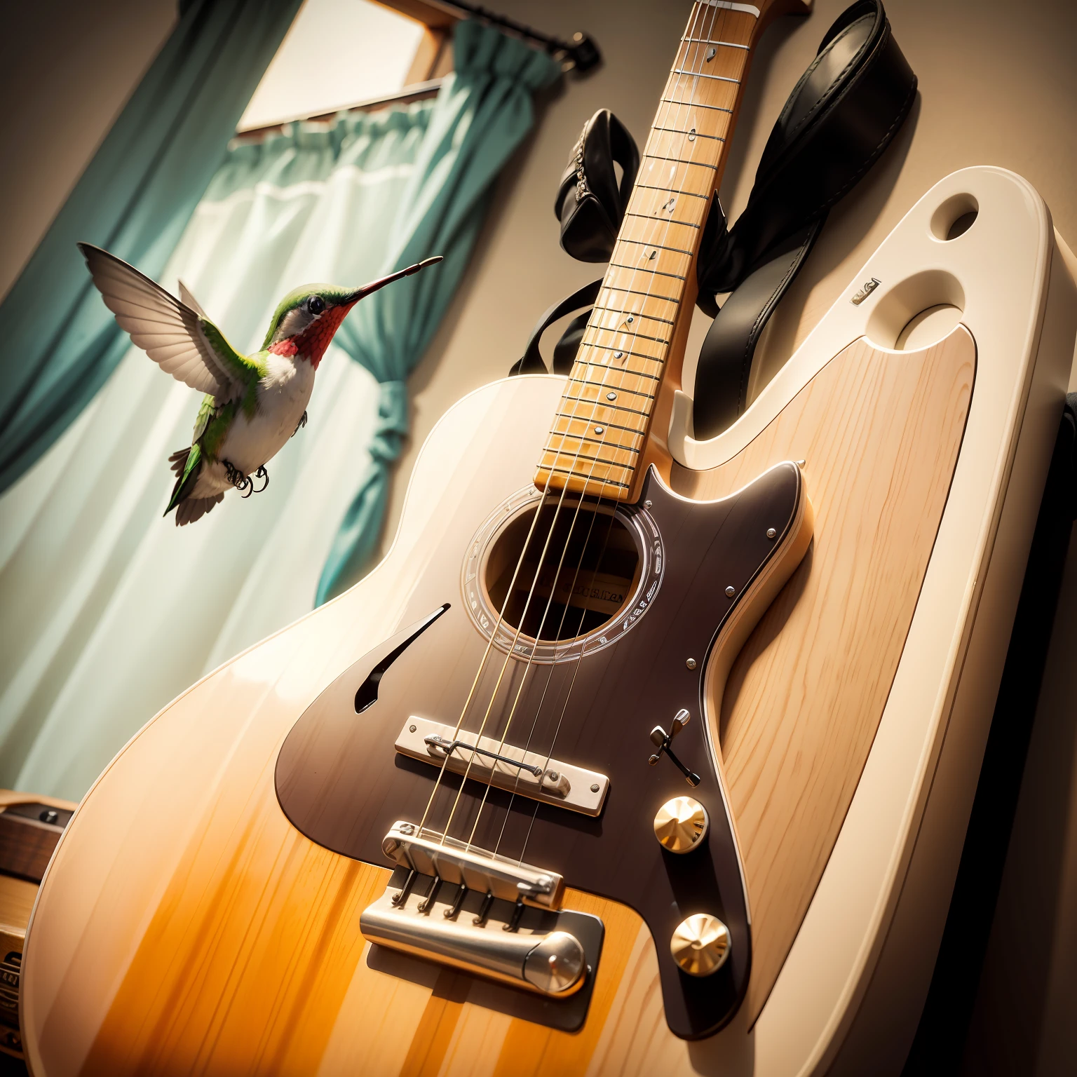 hummingbird,guitar