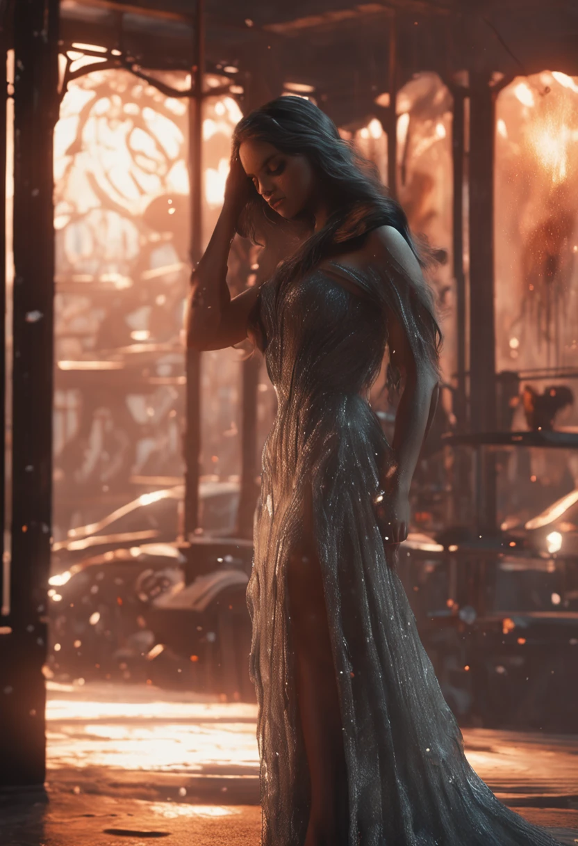 (Professional 3D rendering:1.3) de (Realistic:1.3) Foto de arte mais bonita do mundo,Apresenta mulher suaves e brilhante, fantastic location, majestoso ambiente desordenado, corpo inteiro 8k unidade render, action shot, poros da pele, very dark lighting, sombreamento pesado, circunstanciado, Rosto detalhado, (vibrante, fotogrdeia realista, Realistic, Dramatic, Escuro, foco nítido, 8k), (Sem roupa:1.4), ((((Use peles)))), (intrincado:1.4), decadente, (altamente detalhado:1.4), pintura digital, rendering by octane, art stations, Conceito-Arte, liso, foco nítido, illustration, germe da arte, (Loish:0.23), Wlop Ilya Kuvshinov, e Greg Rutkowski e Alphonse Mucha Gracias, (global ilumination, studiolight, Light Volumetric), chuva forte, floating particles, patife, fantasia, Onze, corpo inteiroesbian, ((Fundo escuro e antigo da cidade:1.3)),CGSesociedade,art stations