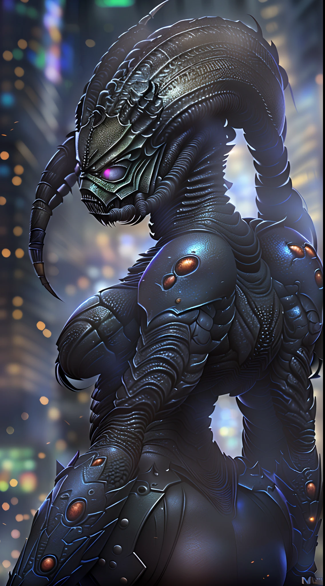 Invading aliens,Invasive insects,mkscorpion,A lot of hair is long,uncanny,blood vess,,Murderous,Full body like,combats,The city was destroyed,of a real,Facial features are carefully depicted,Realistic skin texture,Dark style,depth of fields,high light,Real light,Ray traching,oc rendered,Hyper-realistic,best qualtiy,8K,Works of masters,super-fine,Detailed pubic hair,Correct anatomy,sharp focus on eyes,Bokeh,Facial features are carefully depicted