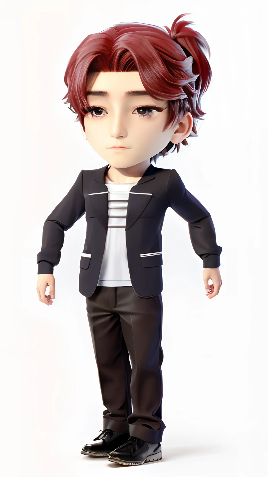 A male,low-contrast, Plain fabric,