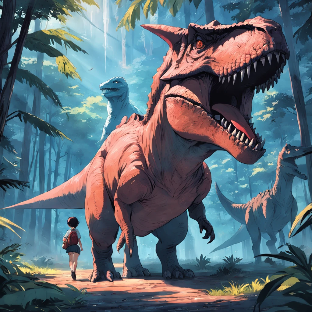 Dinosaurs carry wolves