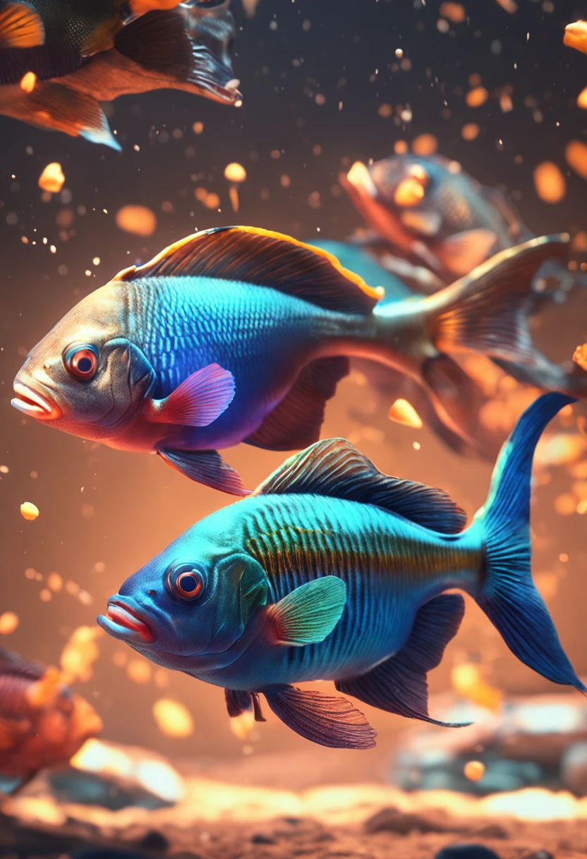 There are many species of fish、Fish、Realistic cinematic footage, Ultra HD, Realistic, Vivid colors, Highly detailed, Ultra HD drawings, Perfectcomposition, beautiful detailed intricate insanely detailed octane render trending on artstation, 8K, photorrealistic concept art, soft natural volumetric cinematic perfect light