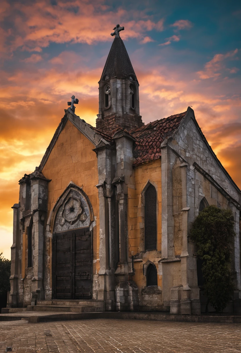vitral de uma igreja medieval com anjo