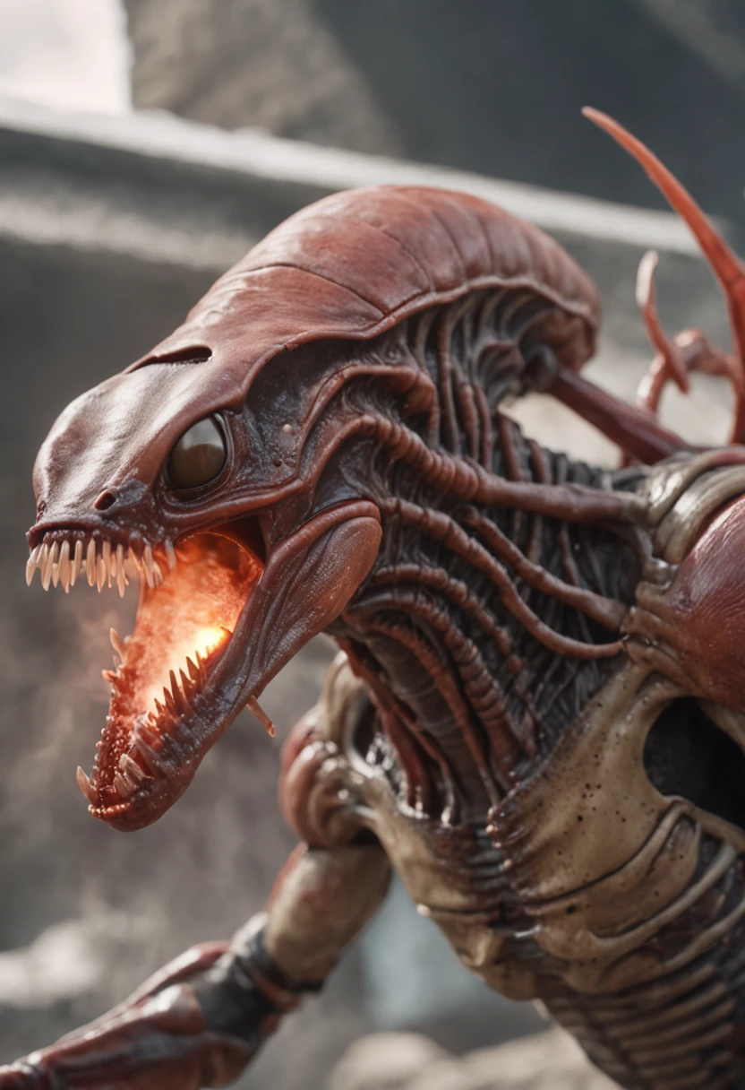 Um xenomorfo novinho ray tracing carne morta
