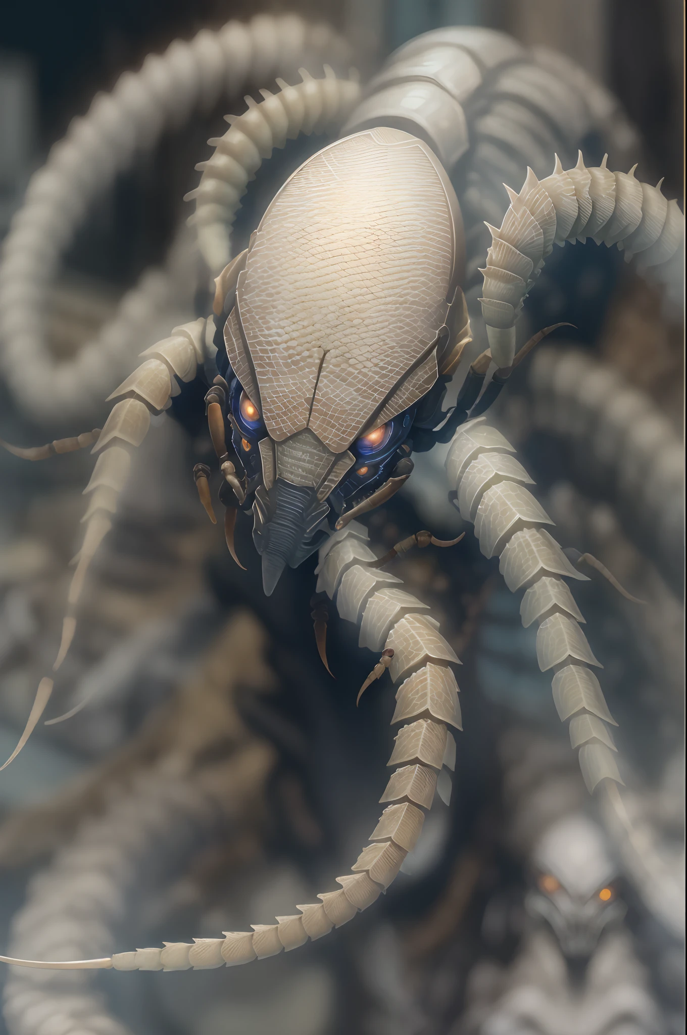 Invading aliens,Invasive insects,mkscorpion,A lot of hair is long,uncanny,blood vess,,Murderous,Full body like,combats,The city was destroyed,of a real,Facial features are carefully depicted,Realistic skin texture,Dark style,depth of fields,high light,Real light,Ray traching,oc rendered,Hyper-realistic,best qualtiy,8K,Works of masters,super-fine,Detailed pubic hair,Correct anatomy,sharp focus on eyes,Bokeh,Facial features are carefully depicted